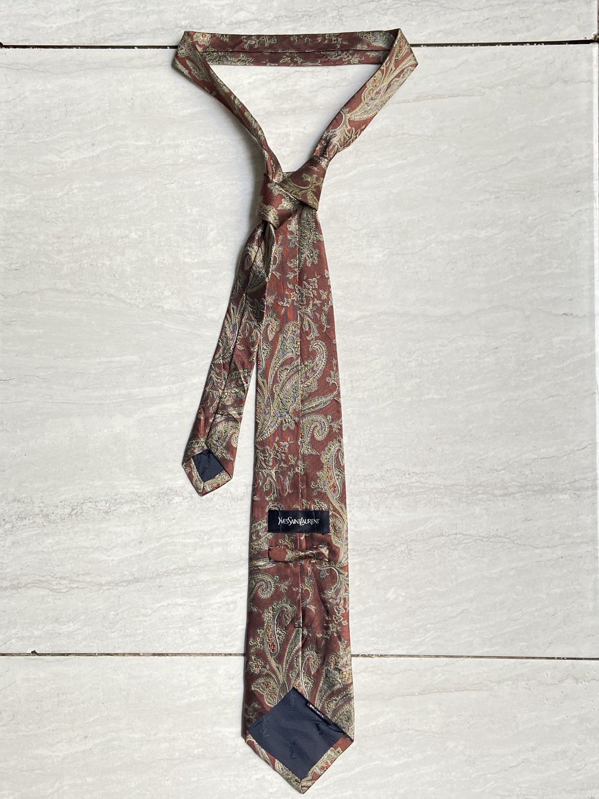 Yves Saint Laurent Yves Saint Laurent Motive Tie Size ONE SIZE - 11 Thumbnail