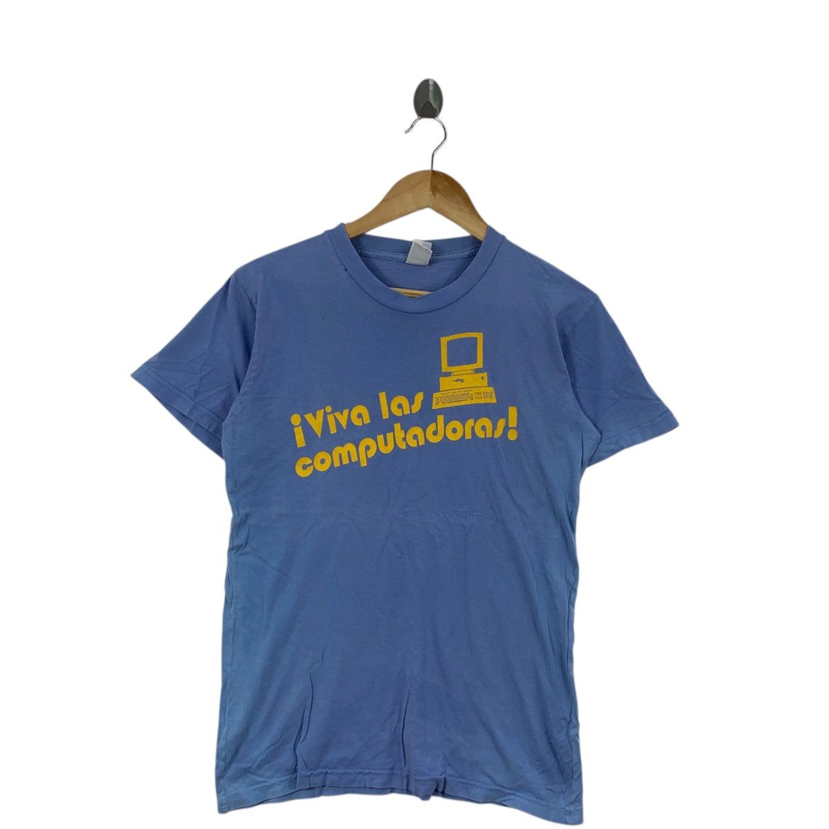 Vintage Vintage 90s VIVA LAS COMPUTADORAS Tech Tee Shirt Top Size US M / EU 48-50 / 2 - 3 Thumbnail
