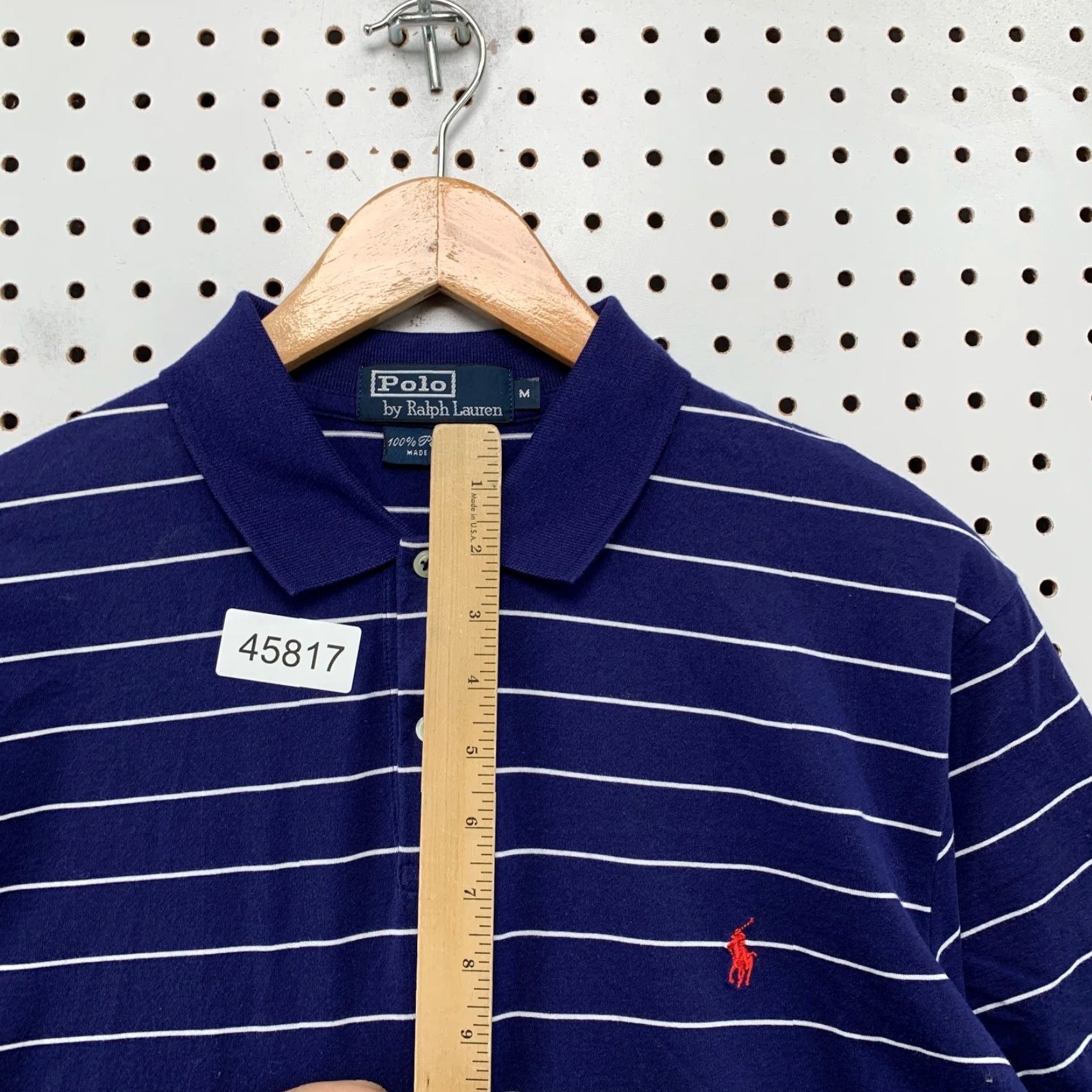 Polo Ralph Lauren Polo Ralph Lauren Shirt Men Medium Blue Stripe 100% Pima Cotton Lightweight Lightweight All Seasons Classic Polo Shirt Mens Blue Stripe 100% cotton Size US M / EU 48-50 / 2 - 6 Thumbnail