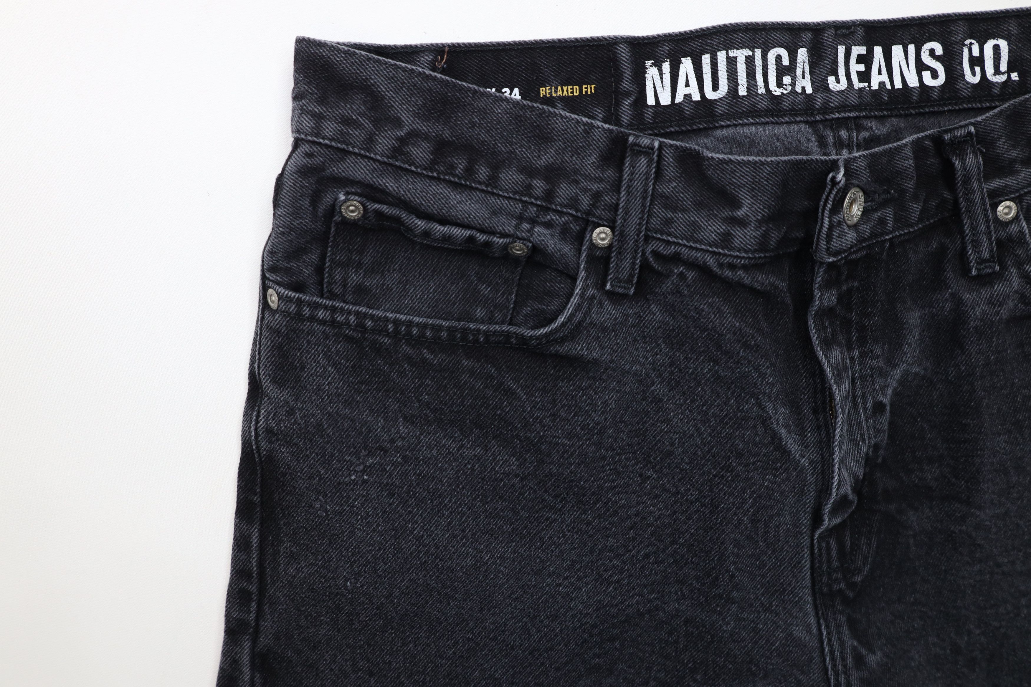 Nautica × Vintage Vintage 90s Y2K Nautica Relaxed Fit Denim Jeans Black Cotton Size US 36 / EU 52 - 8 Thumbnail