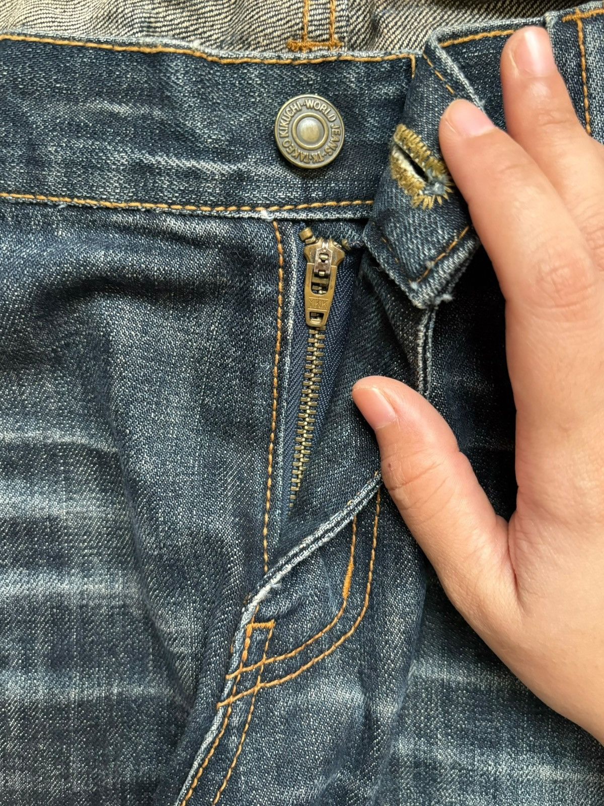 Takeo Kikuchi Vintage Takeo Kikuchi Mud Wash Carpenter Distressed Jeans Size US 33 - 3 Thumbnail