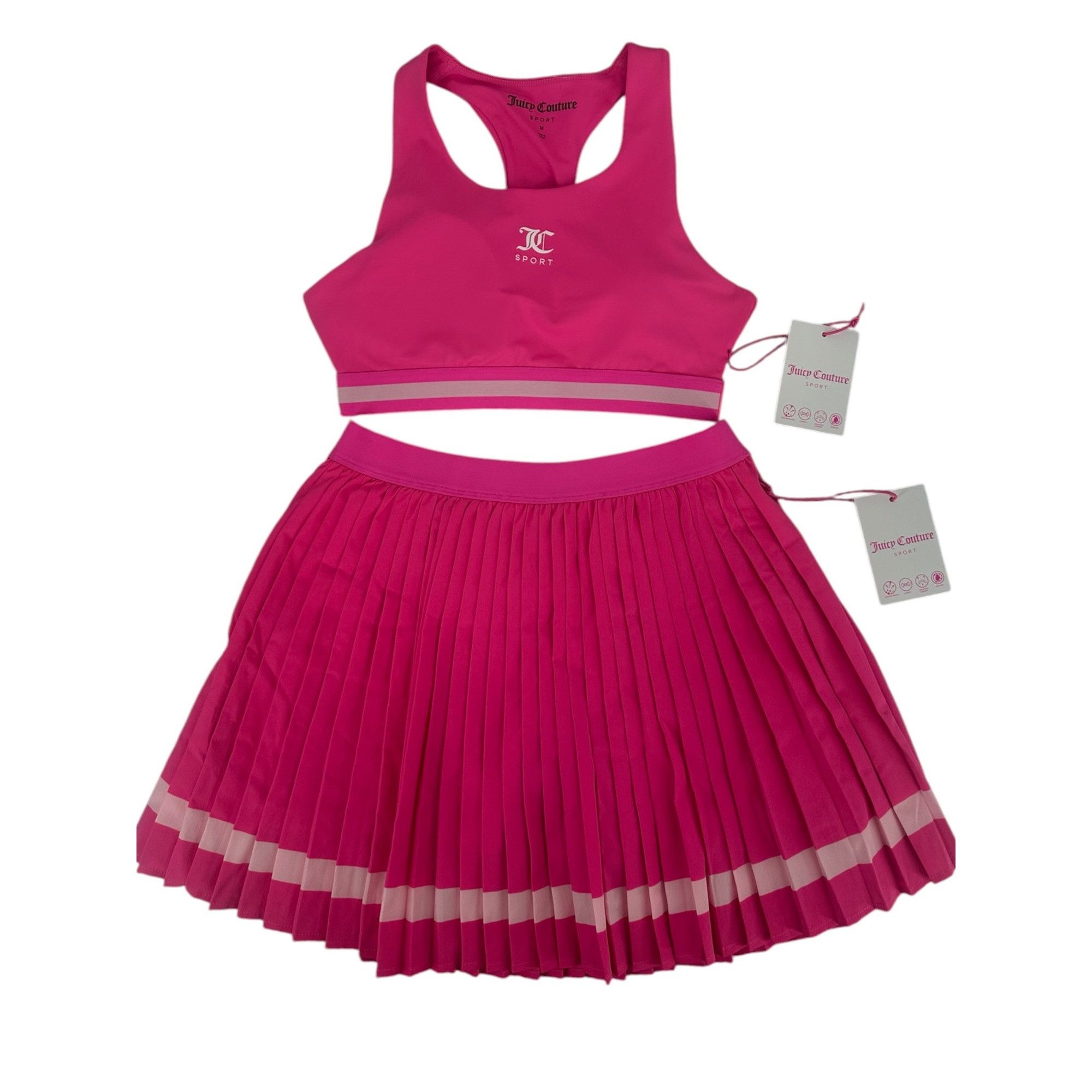 Juicy Couture Juicy Couture Sport Women’s Tennis Set Medium Pink Y2K Pleat Size 22" - 1 Thumbnail