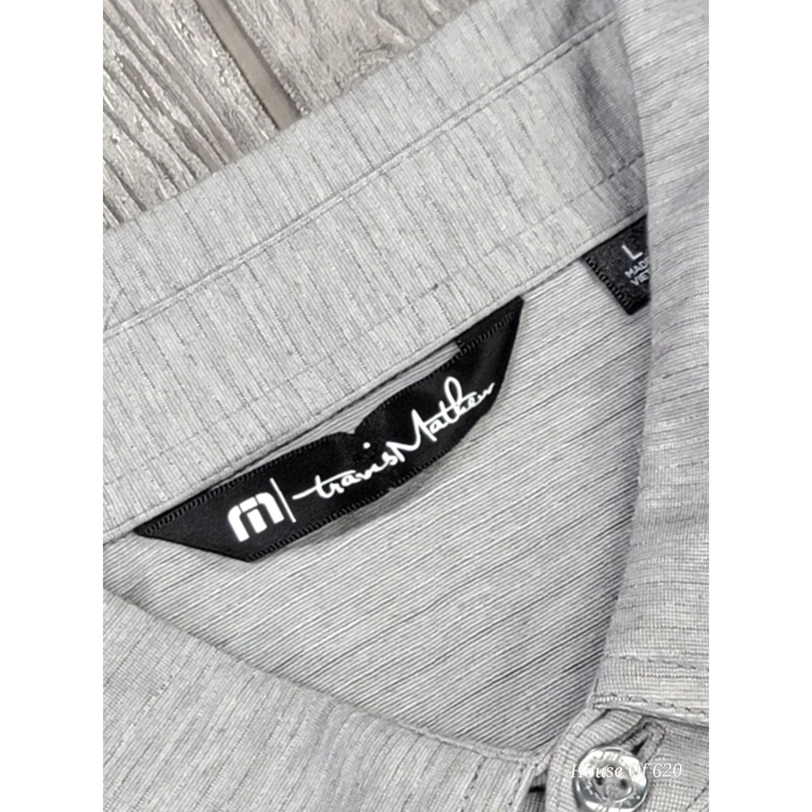 TravisMathew Travis Mathew Golf Polo Shirt Men L Heather Grey Short Sleeve Camouflage Cotton Blend Polo Golf Rugby Size US L / EU 52-54 / 3 - 4 Thumbnail