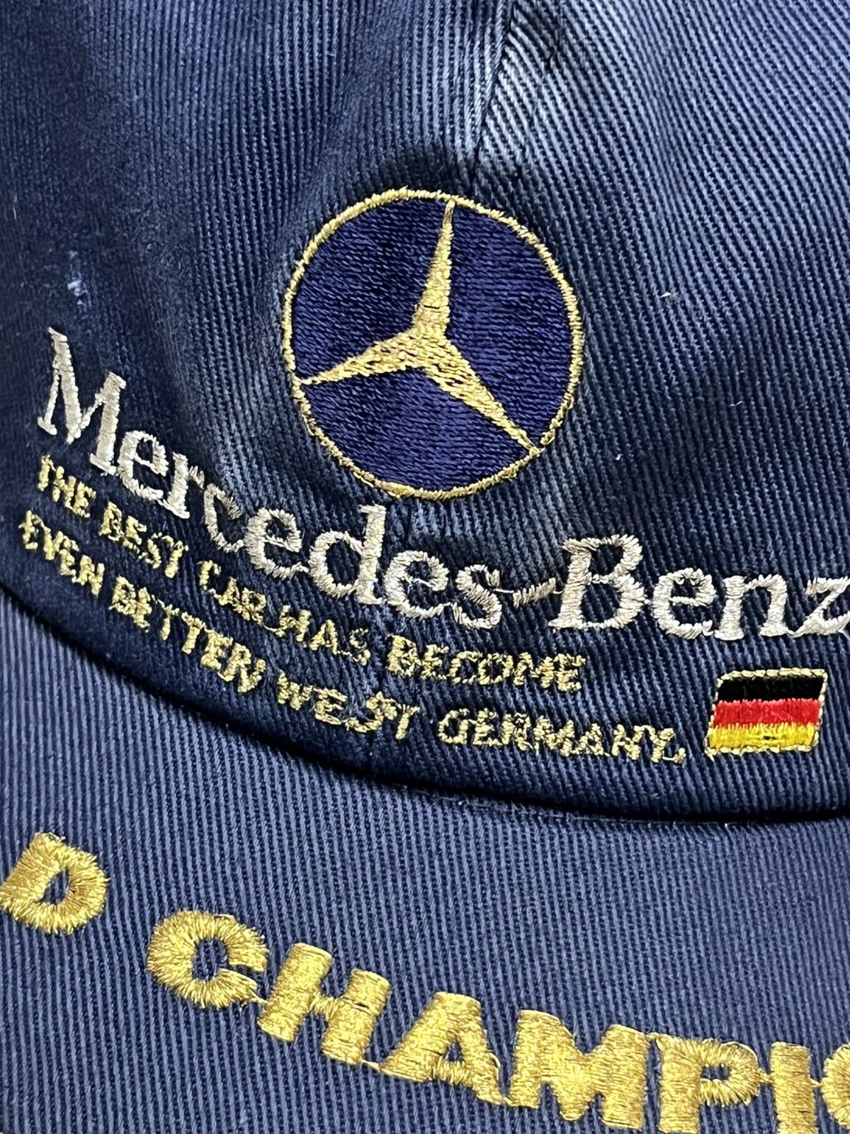 Champion RARE🔥VINTAGE 80’s MERCEDES-BENZ WORLD CHAMPION Yamatoyo Hat Size ONE SIZE - 5 Thumbnail