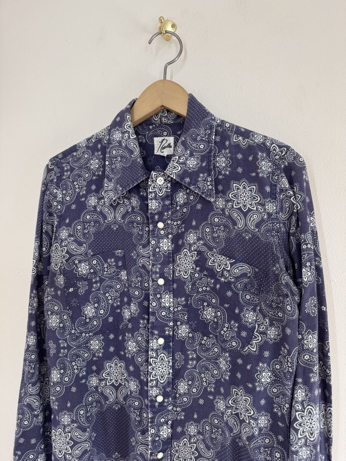 Needles Needles Bandana Western Snap Shirt Navy S Size US S / EU 44-46 / 1 - 2 Thumbnail