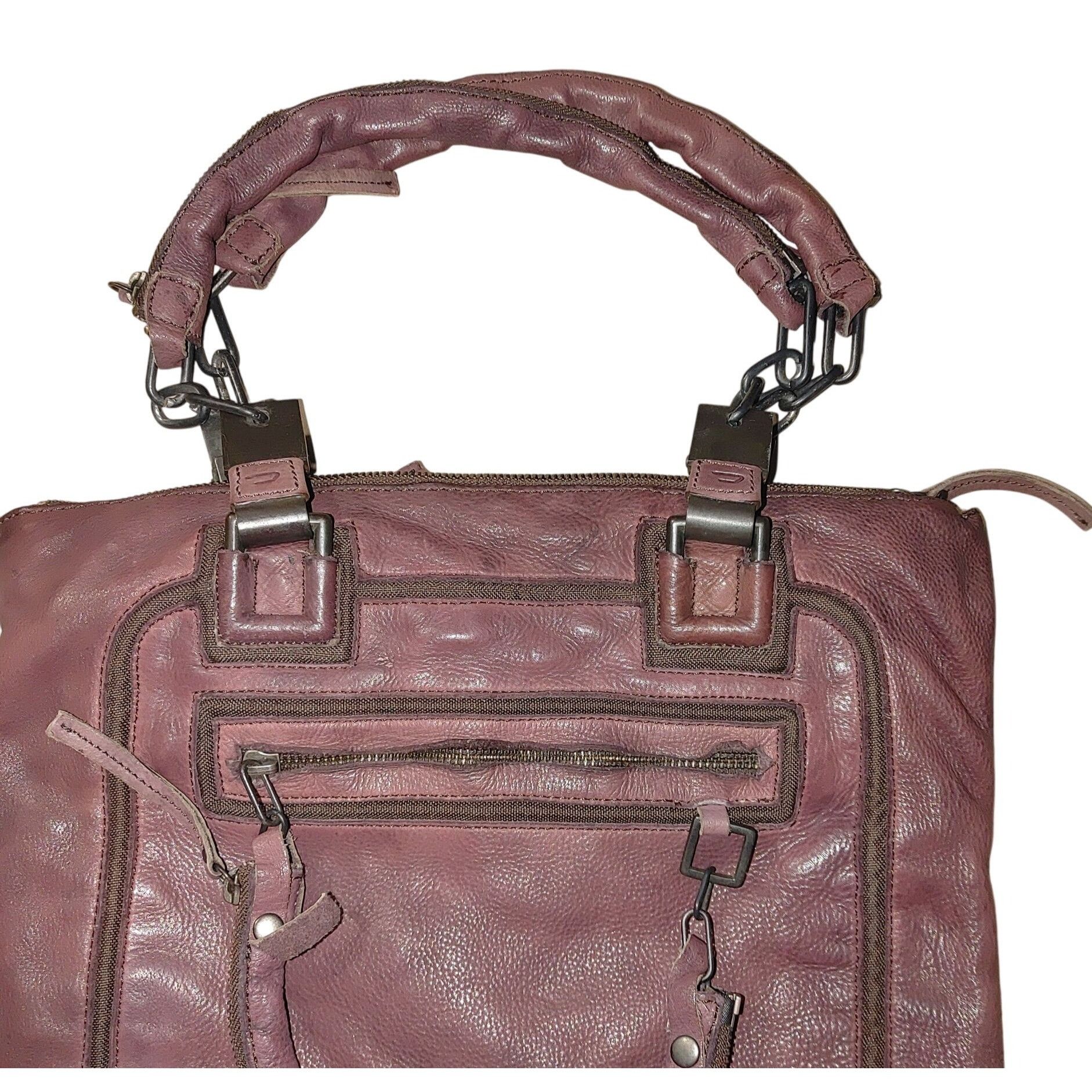Diesel Diesel Vintage Leather Handbag Tote Purse Heavy Hardware Bur Size ONE SIZE - 2 Thumbnail