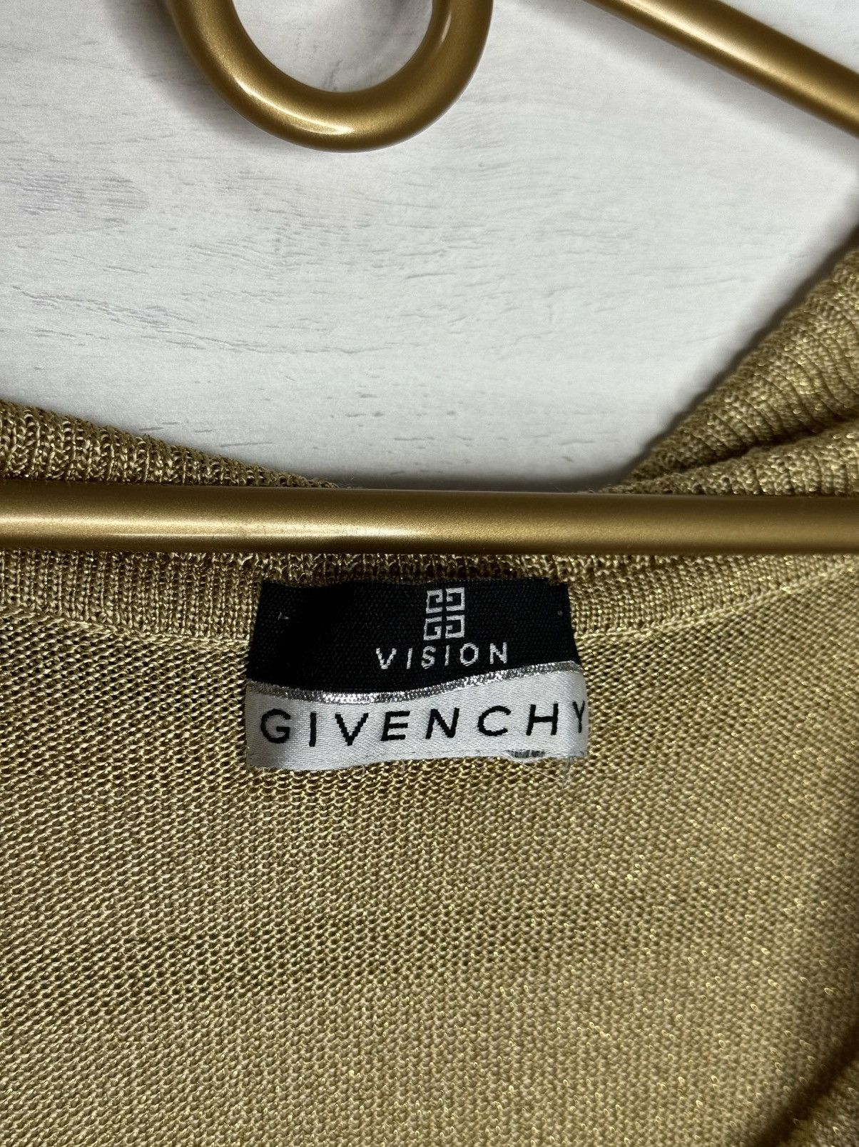 Givenchy Vintage GIVENCHY Vision Gold Luxer Knit Top 4G Logo Monogram Size S / US 4 / IT 40 - 4 Thumbnail