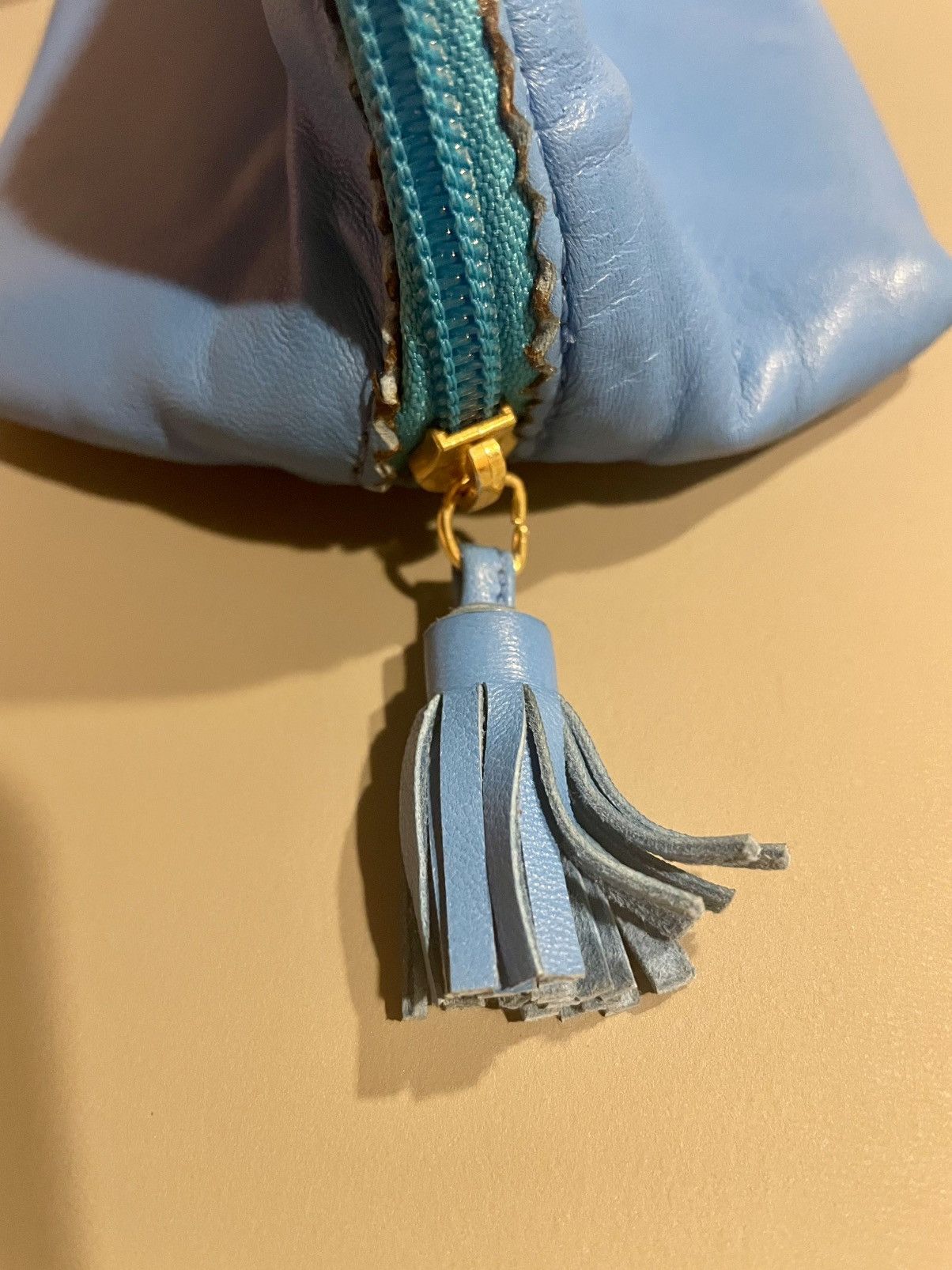 Loewe Loewe nappa leather blue pouch Size ONE SIZE - 4 Thumbnail