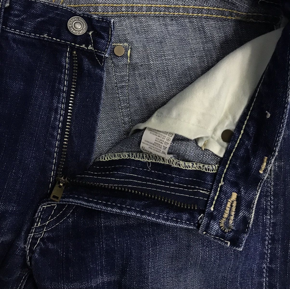 Japanese Brand × Vintage Vintage Deep Blue Made In Japan Denim Pants Size US 30 / EU 46 - 14 Thumbnail