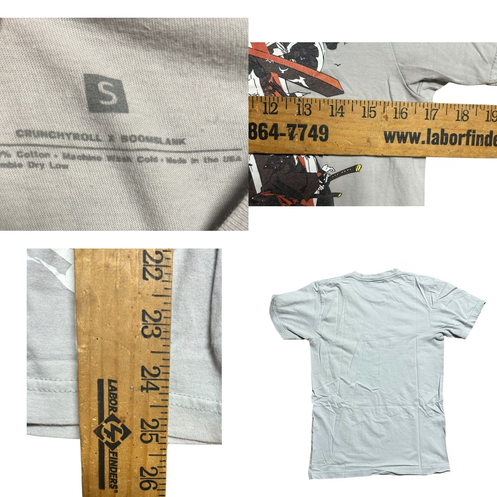 Vintage Crunchyroll Hime Funimation Anime T-Shirt Adult Small Gray Graphic Tee Size US S / EU 44-46 / 1 - 8 Thumbnail