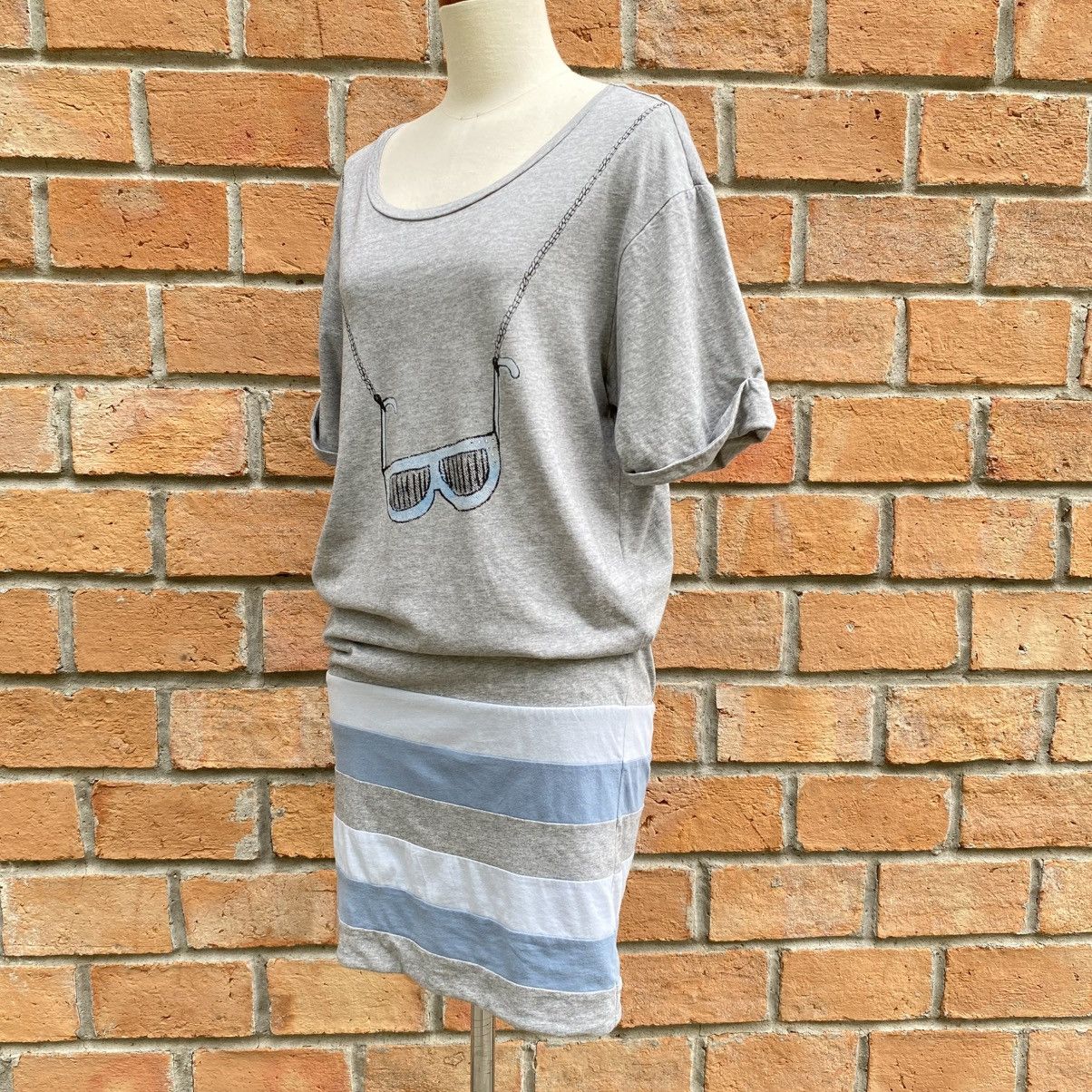 See by Chloe SEE BY CHLOE Soft Fabric Top with Blue-White Stripe Skirt Size S / US 4 / IT 40 - 4 Thumbnail