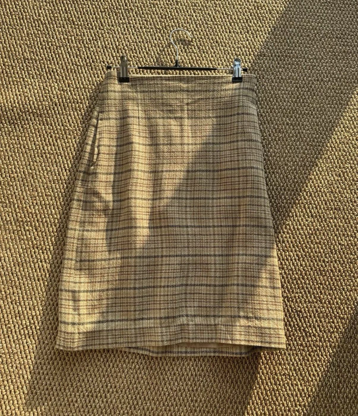 Auralee Auralee Wool Plaid Midi Skirt K23 Size 24" / US 00 / IT 34 - 1 Thumbnail