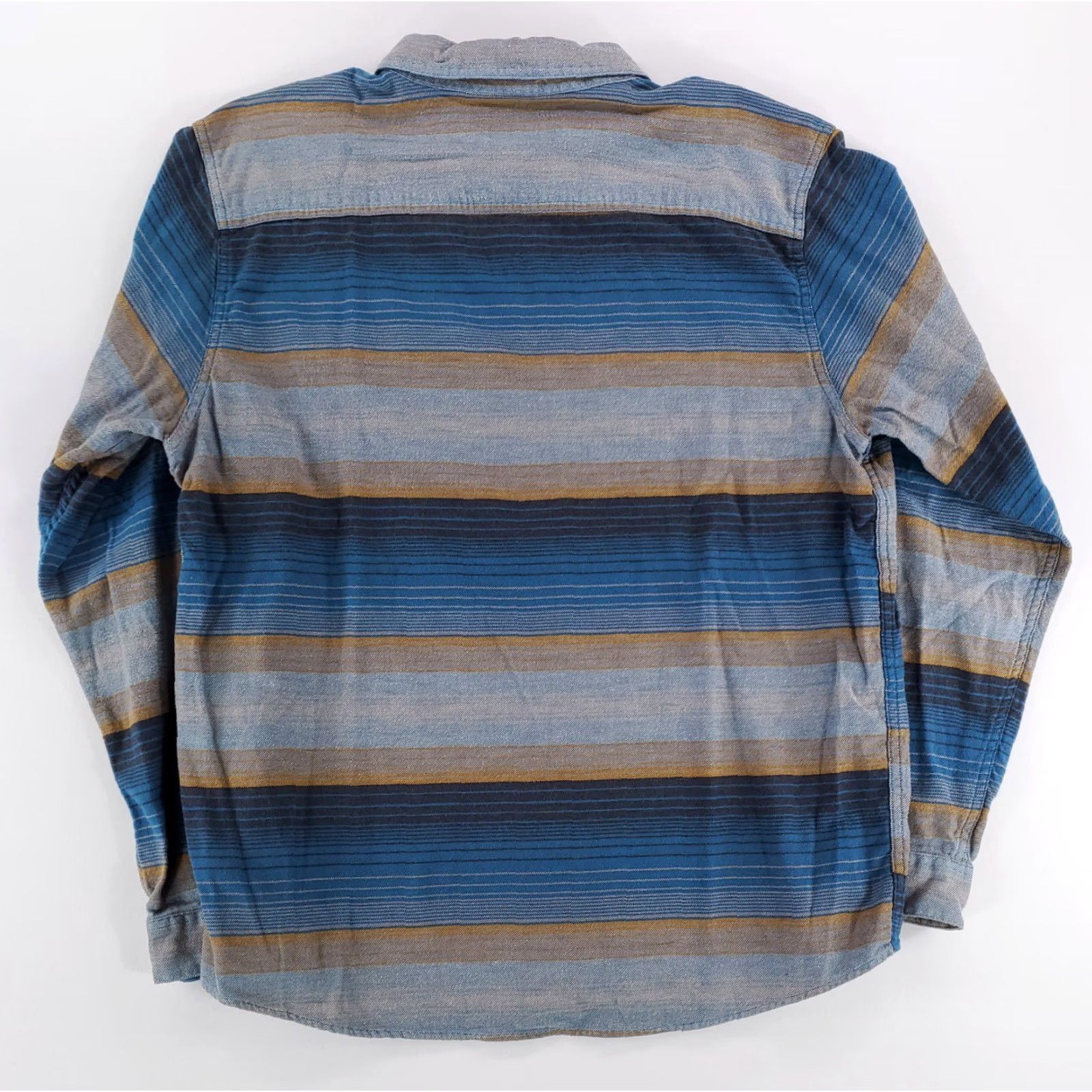 Patagonia Patagonia Fjord Flannel Midweight Button-Up Shirt Striped Blue Gray Mens L Size US L / EU 52-54 / 3 - 3 Thumbnail