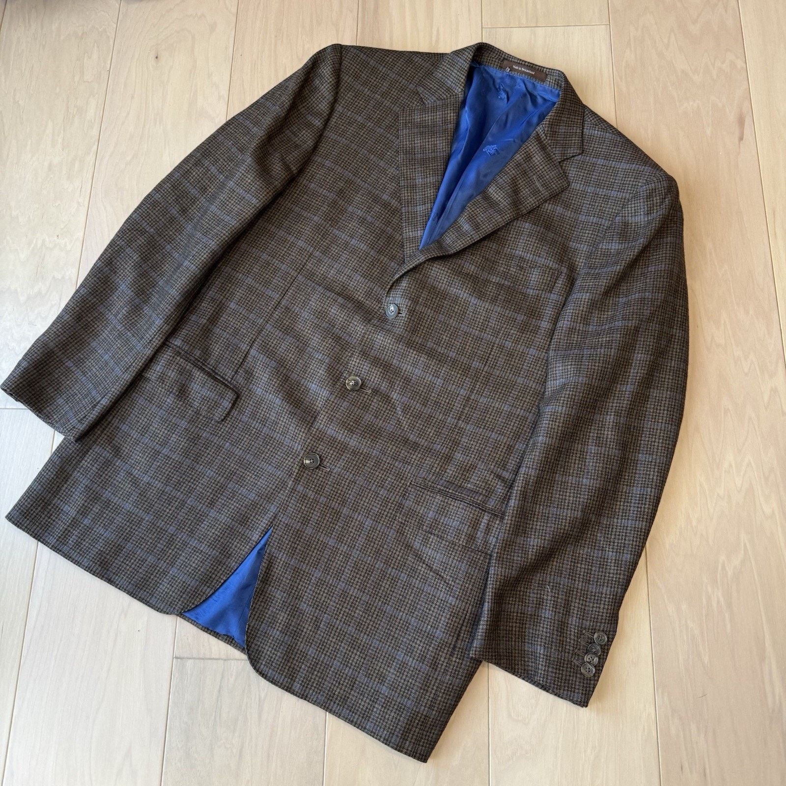 Ermenegildo Zegna Ermenegildo Zegna Blazer Large Brown Multicolor Plaid Pure Size 46R - 12 Thumbnail
