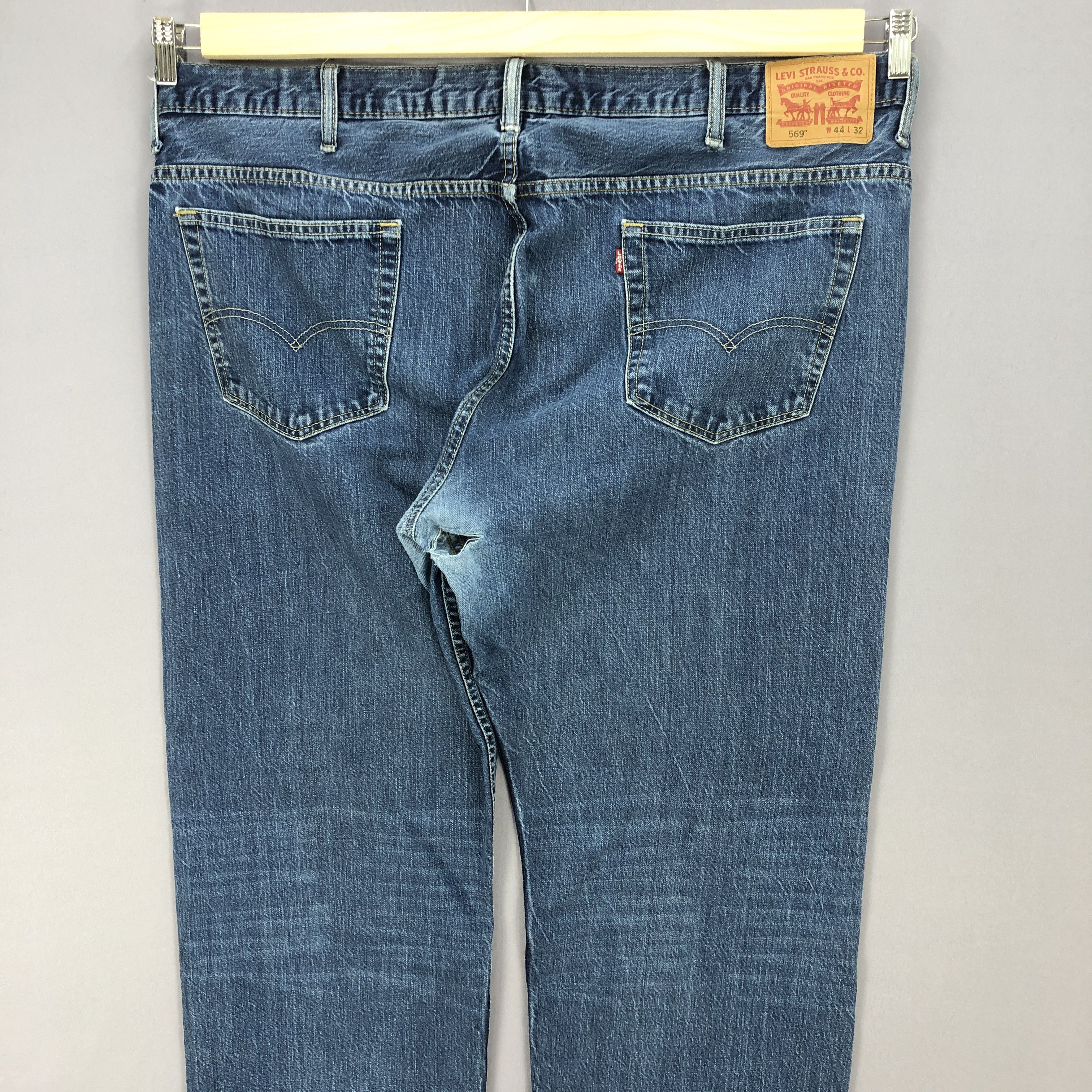 Levi's Crazy Y2K Baggy Levis 569 Jeans Levi's Distressed Blue Denim Size US 44 / EU 60 - 4 Thumbnail