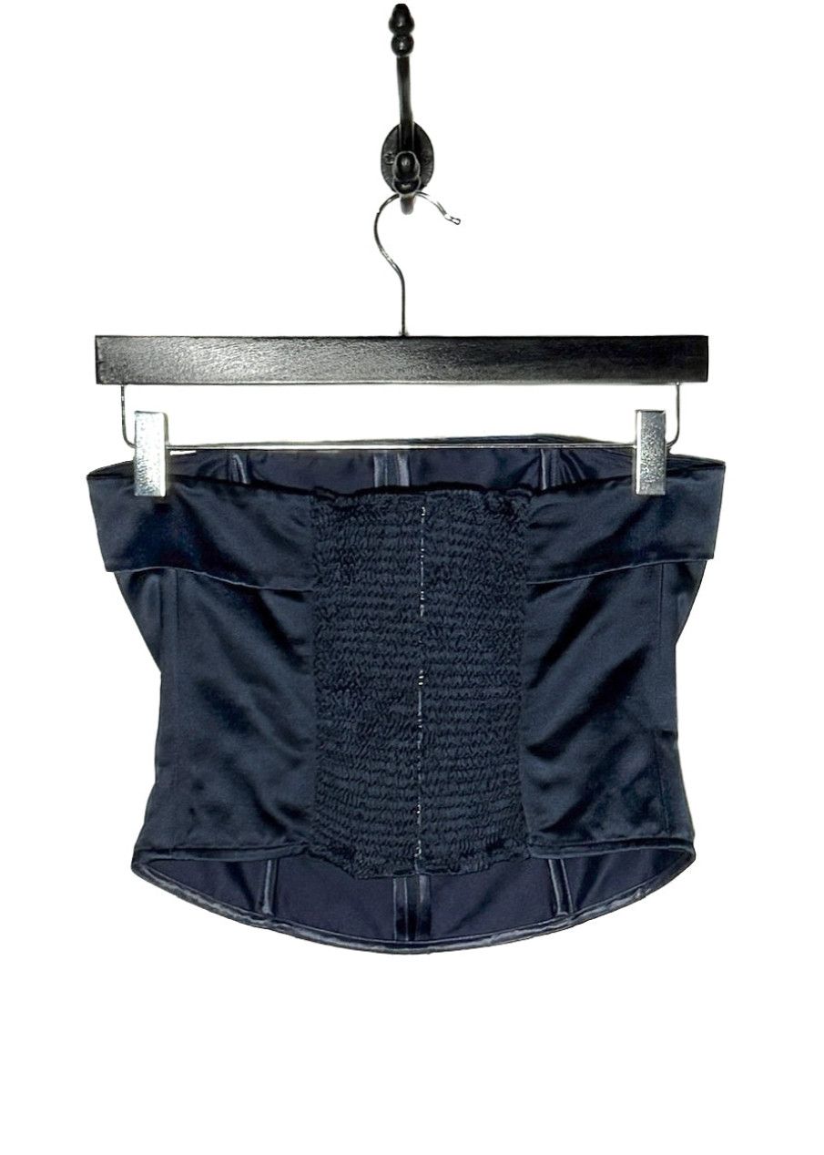 Chanel Chanel C08 Navy Blue Silk Satin Corset Top Size XS / US 0-2 / IT 36-38 - 4 Thumbnail