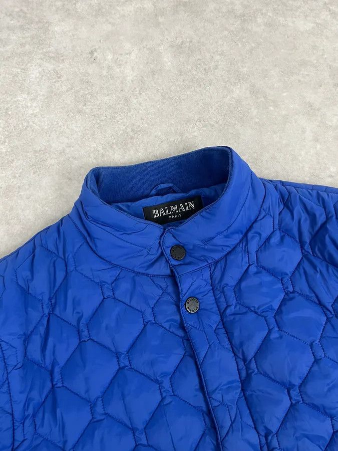 Balmain Balmain Blue Quilted Puffer Jacket with Detachable Sleeves Size US M / EU 48-50 / 2 - 5 Thumbnail