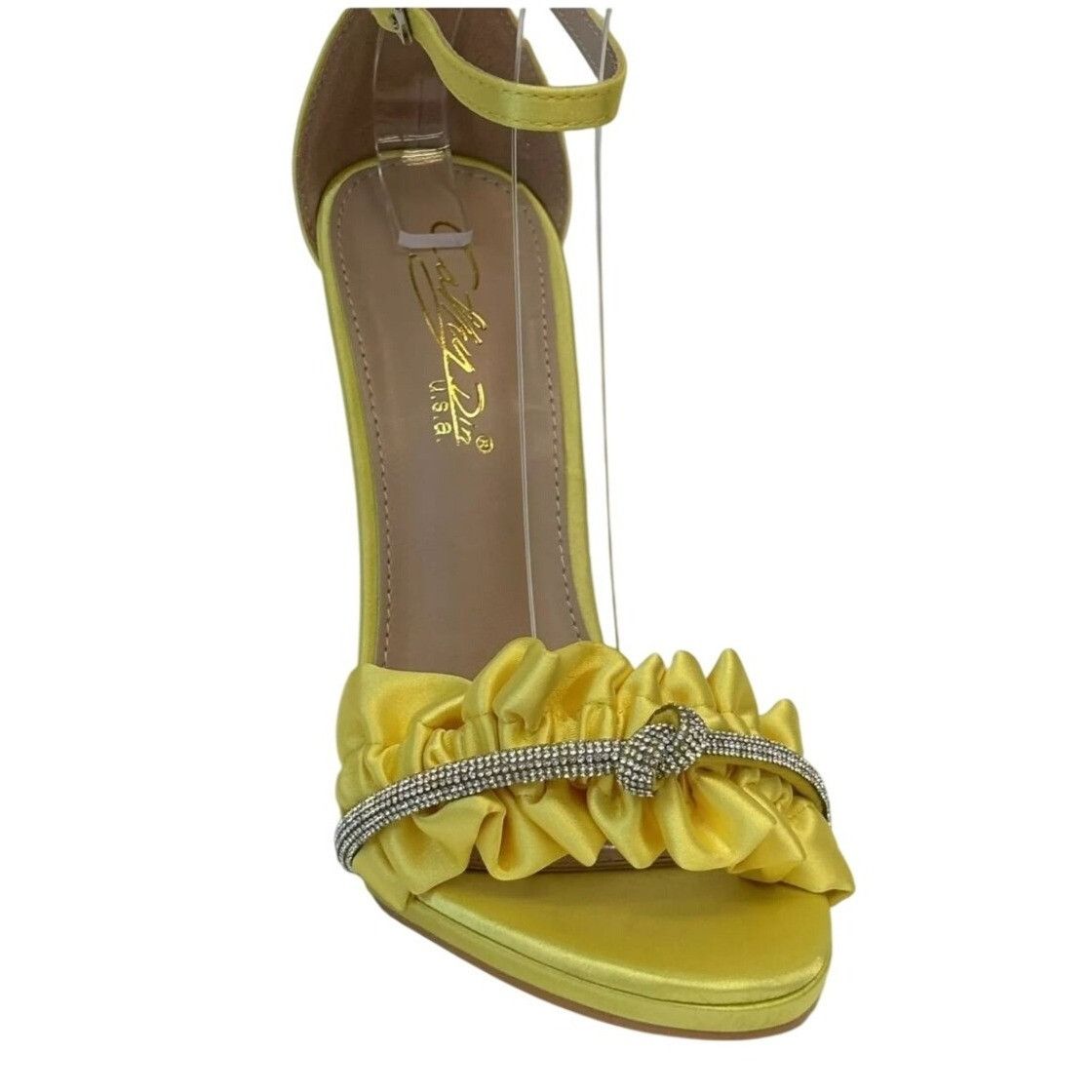 Other KATHY DIN / Chelsey-17 / Yellow Satin / Rhinestone / Ruffle Size US 9 / IT 39 - 2 Thumbnail