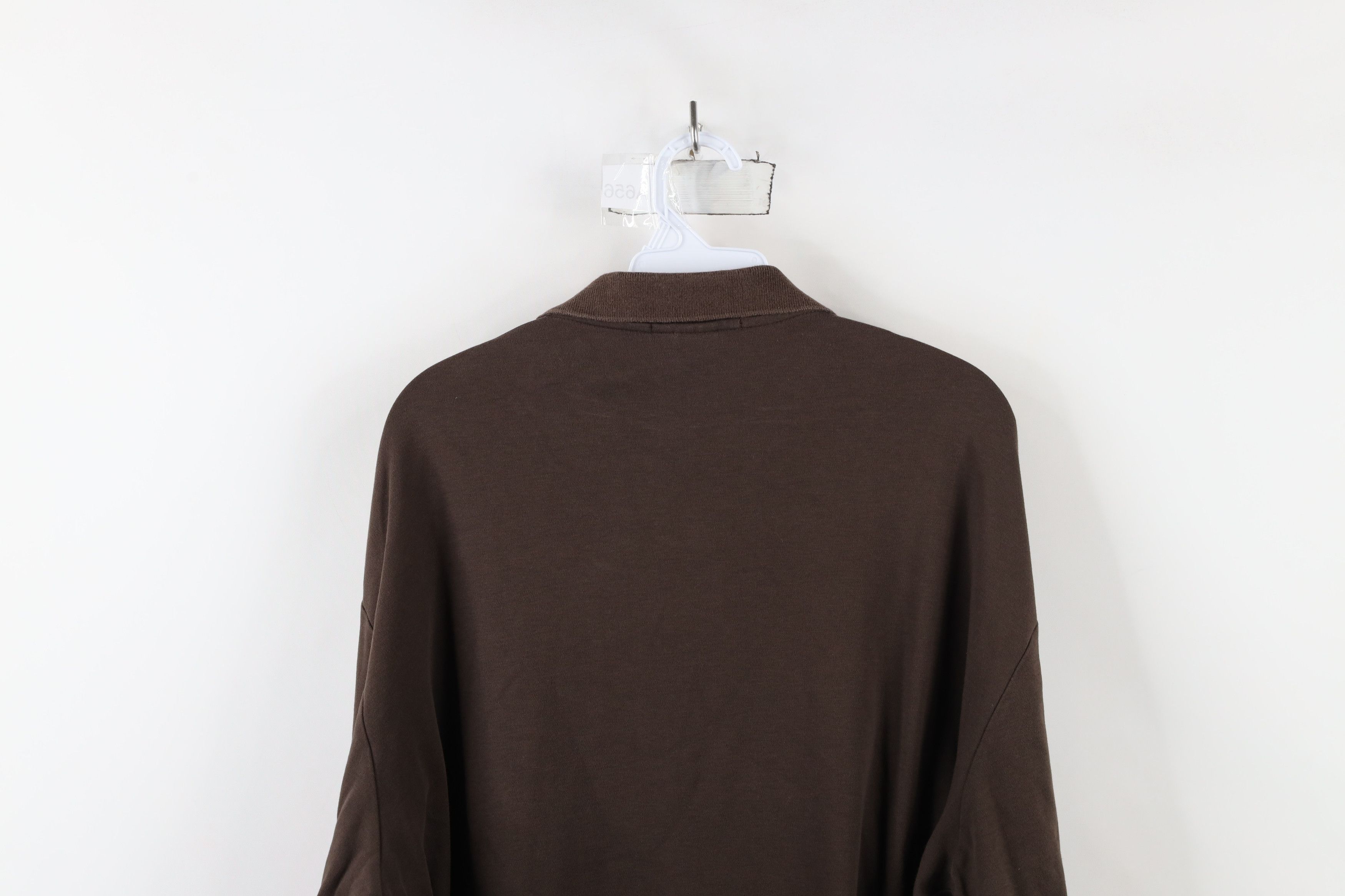 Ralph Lauren × Vintage Vintage 90s Ralph Lauren Touch Cotton Long Sleeve Polo Brown Size US XL / EU 56 / 4 - 14 Thumbnail