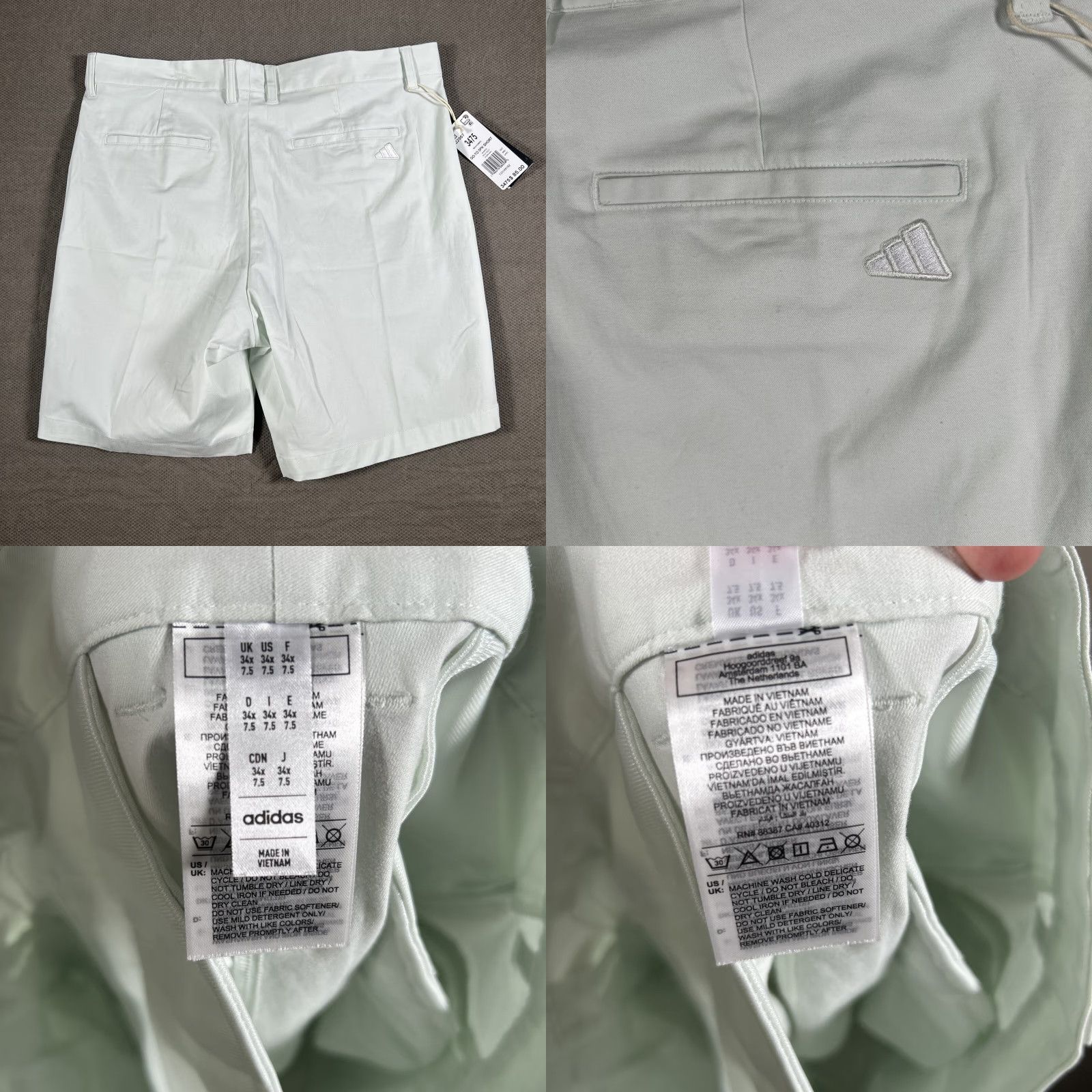 Adidas Adidas Go-To Five Pocket Crystal Jade Shorts Mens 36 Flat Front Size US 36 / EU 52 - 8 Thumbnail