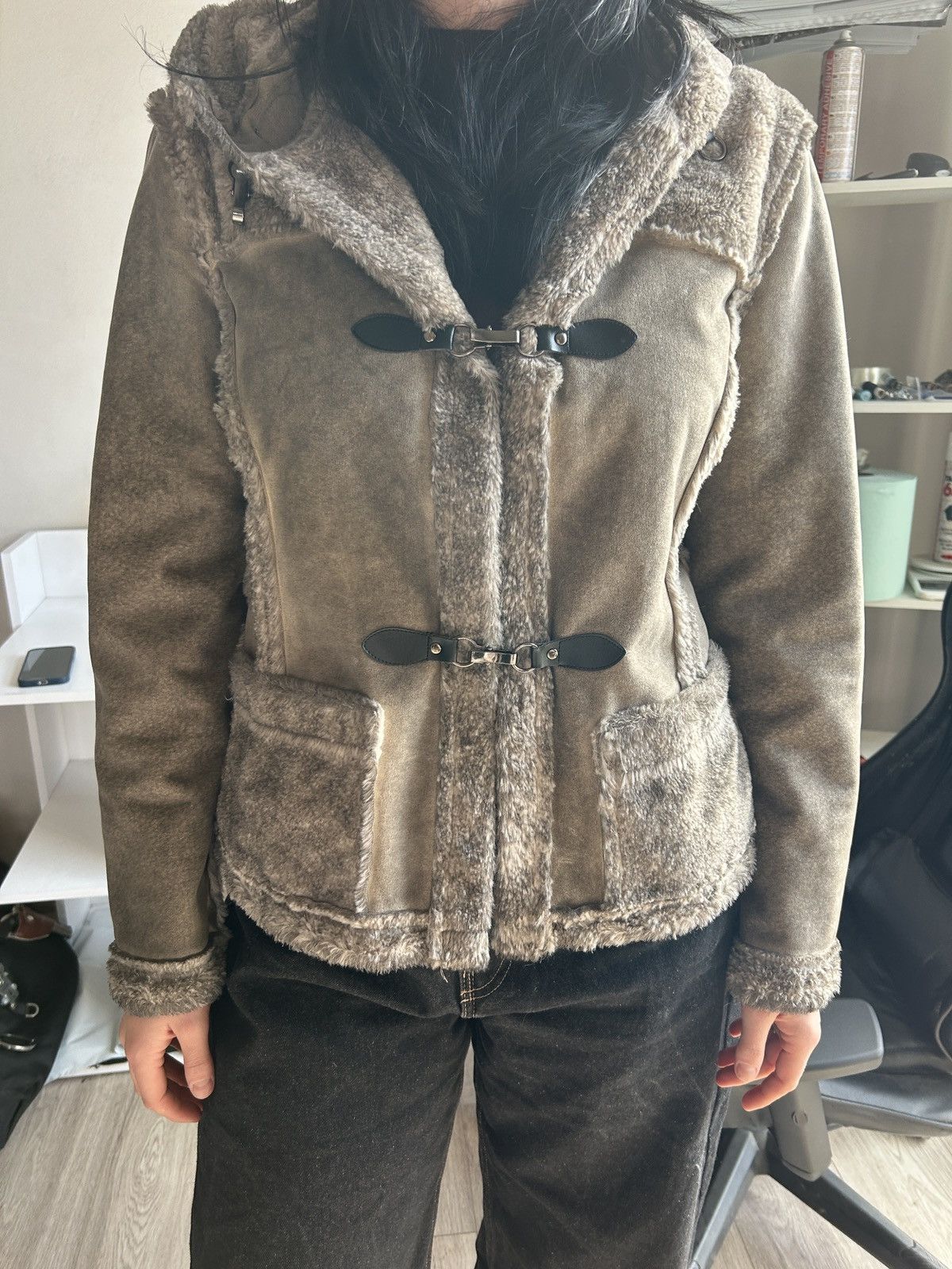 Yohji Yamamoto Vintage Shearling Napoleon Jacket Hooded Archive Style Size US M / EU 48-50 / 2 - 13 Thumbnail