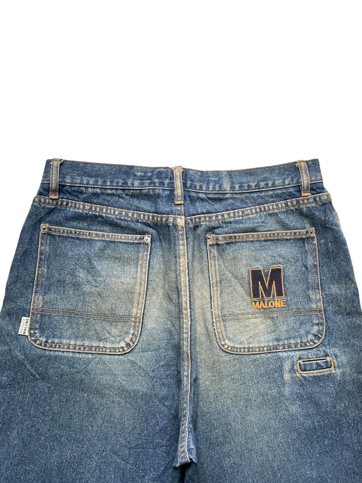 Japanese Brand Vintage Japanese Brand Mud Wash Distress Loose Jean Shorts Size US 34 / EU 50 - 10 Thumbnail