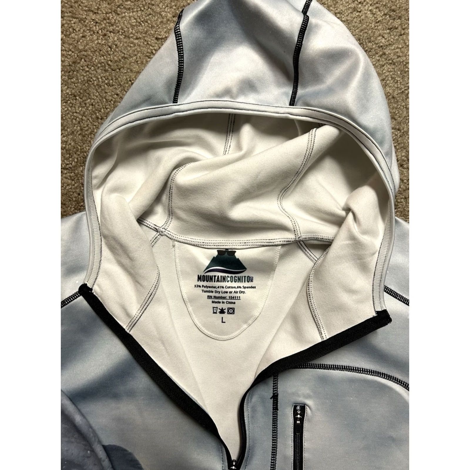 Vintage VINTAGE Mountain Cognito Jagged Edge Heavy Weight 1/4 Zip Hoodie Men’s Size L Skiing Ladies?? Size US L / EU 52-54 / 3 - 6 Thumbnail