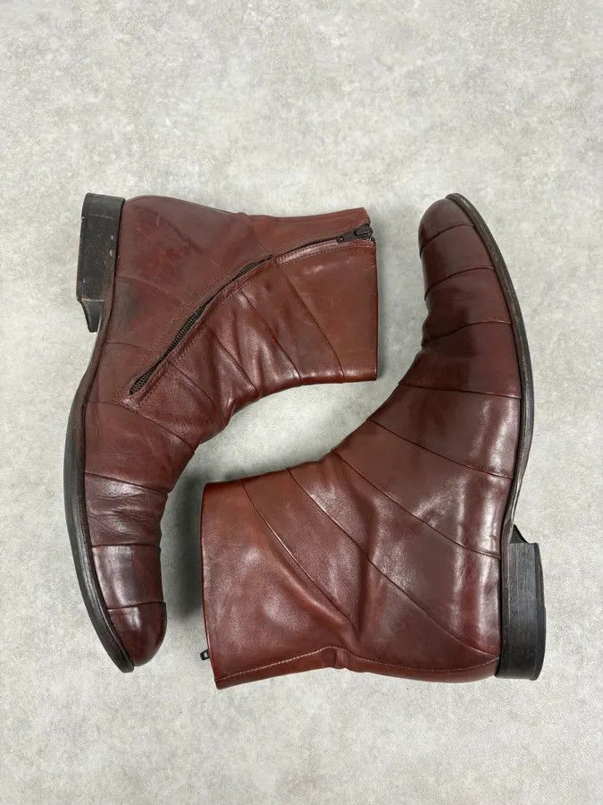Jean Paul Gaultier Jean Baptiste Rautureau Brown Leather Boots Size US 9.5 / EU 42-43 - 4 Thumbnail