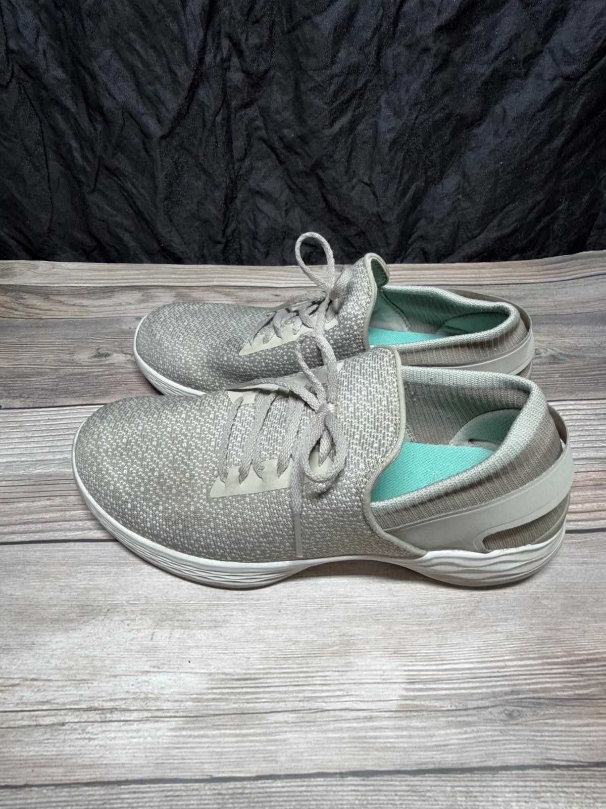 SKECHERS Skechers Size 6.5 Beige Slip On Comfort Walking Sneaker Size US 6.5 / IT 36.5 - 3 Thumbnail