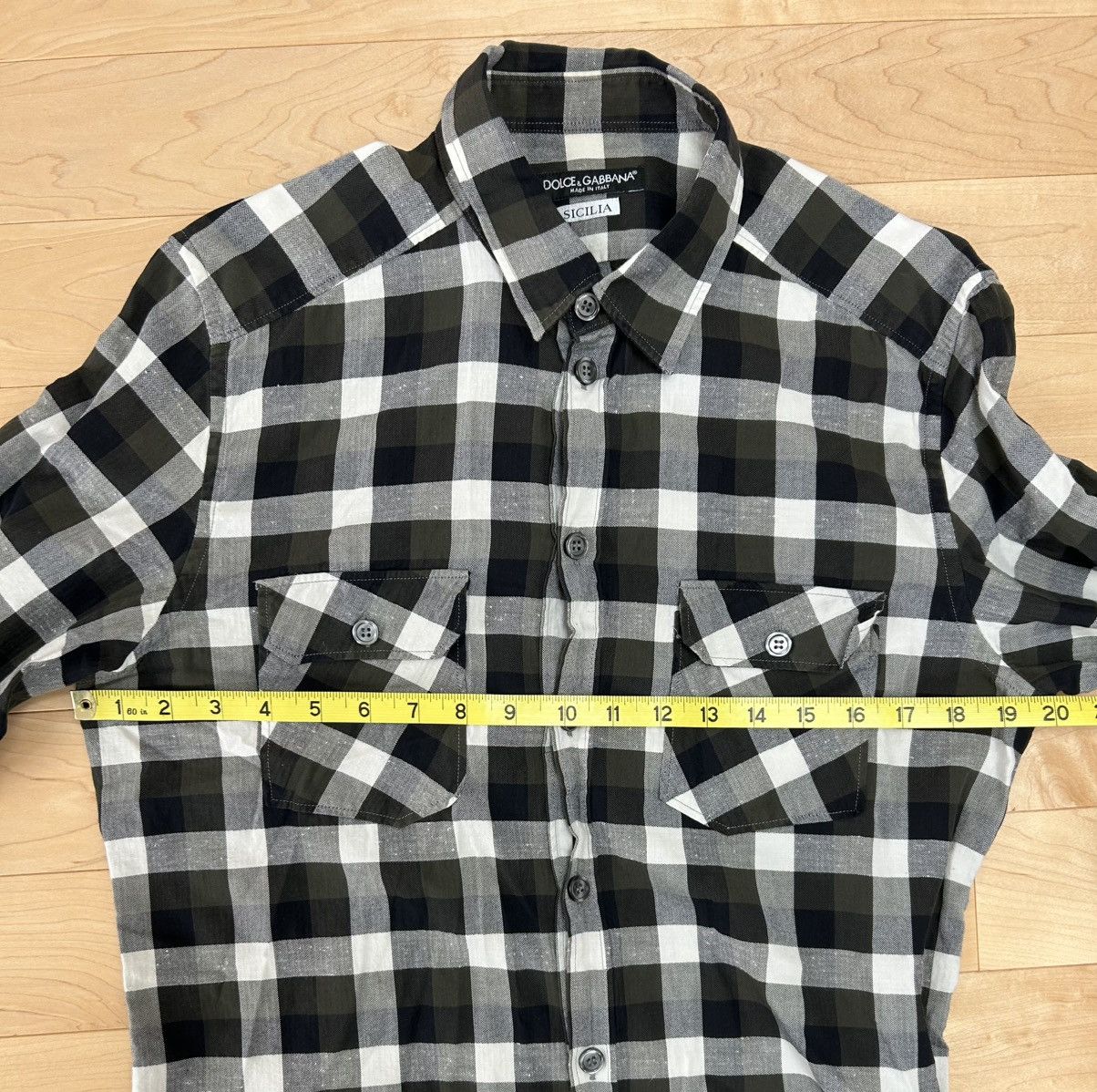 Dolce & Gabbana Dolce and Gabbana Sicilia Tapered Button up (size: 16/41) Size US L / EU 52-54 / 3 - 7 Thumbnail