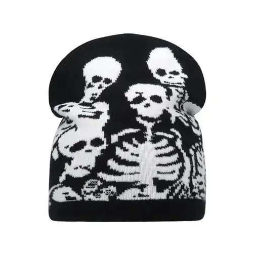 Other Black Beanies Print Skull Hat 2024 Size ONE SIZE - 4 Thumbnail