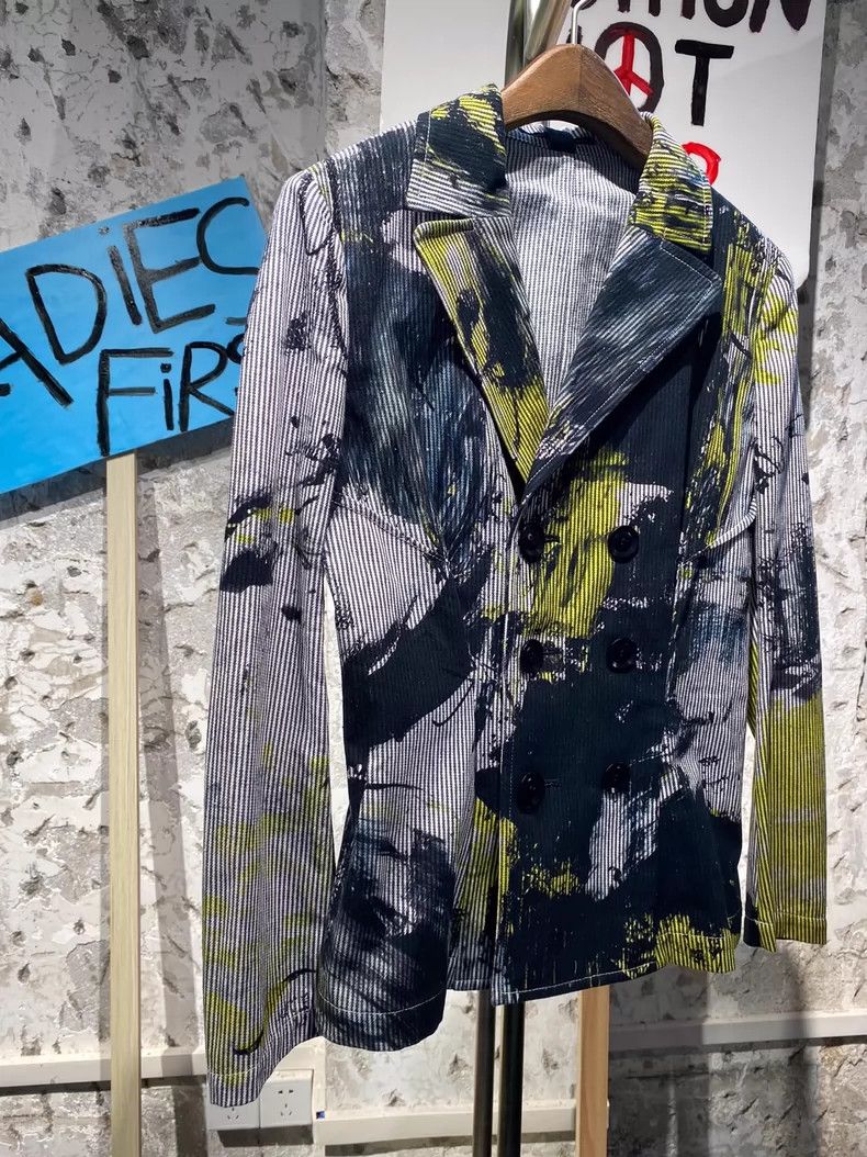 Yohji Yamamoto Yohji Yamamoto Graffiti double-breasted jacket 2503-Nextarr Size US M / EU 48-50 / 2 - 2 Thumbnail