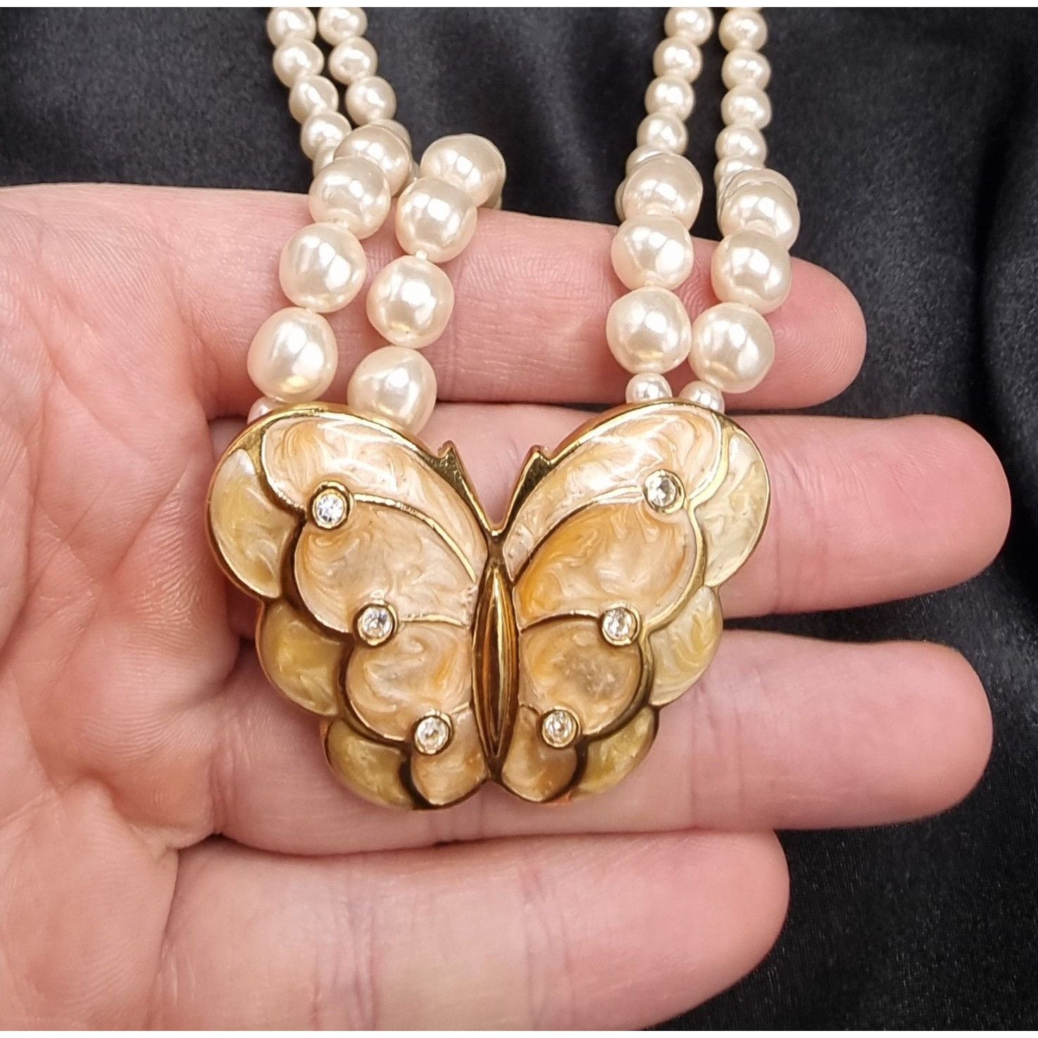 Vintage Vintage 1980s KJL For Avon Double-Strand Faux Pearl Necklace Size ONE SIZE - 5 Thumbnail