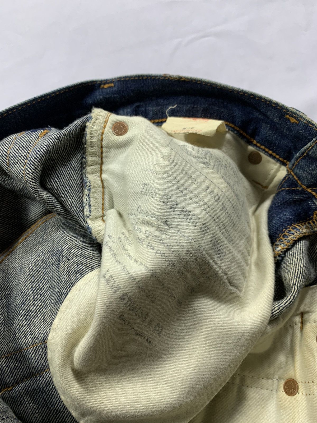 Levi's Vintage Levis 502 Big E Selvedge Button J22 Denim Jeans Size US 30 / EU 46 - 8 Thumbnail