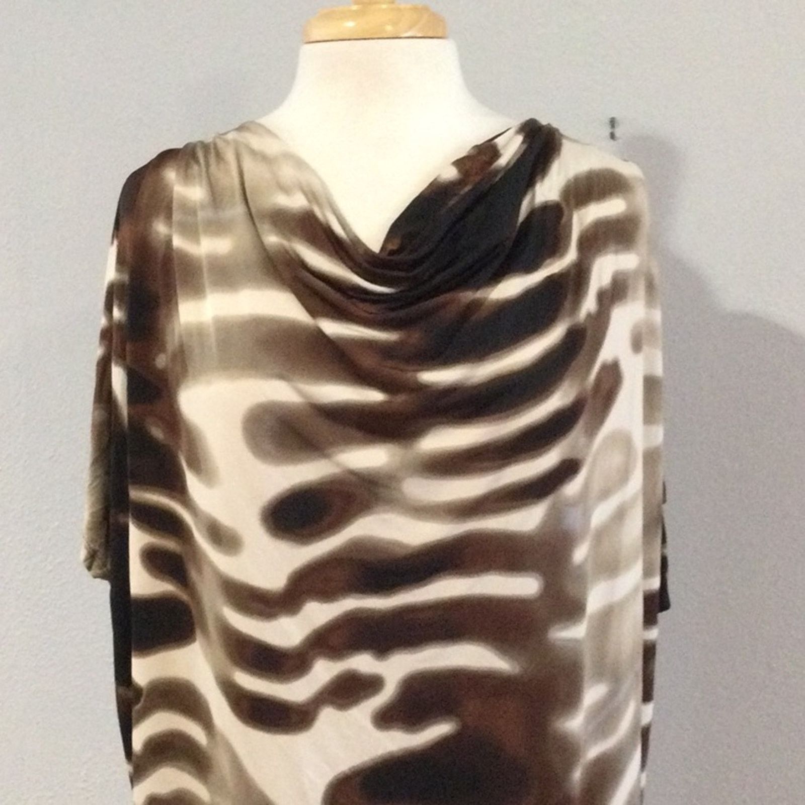 Worthington Worthington Stretch Animal Print Cowl Neck Blouse Size XL Size XL / US 12-14 / IT 48-50 - 2 Thumbnail