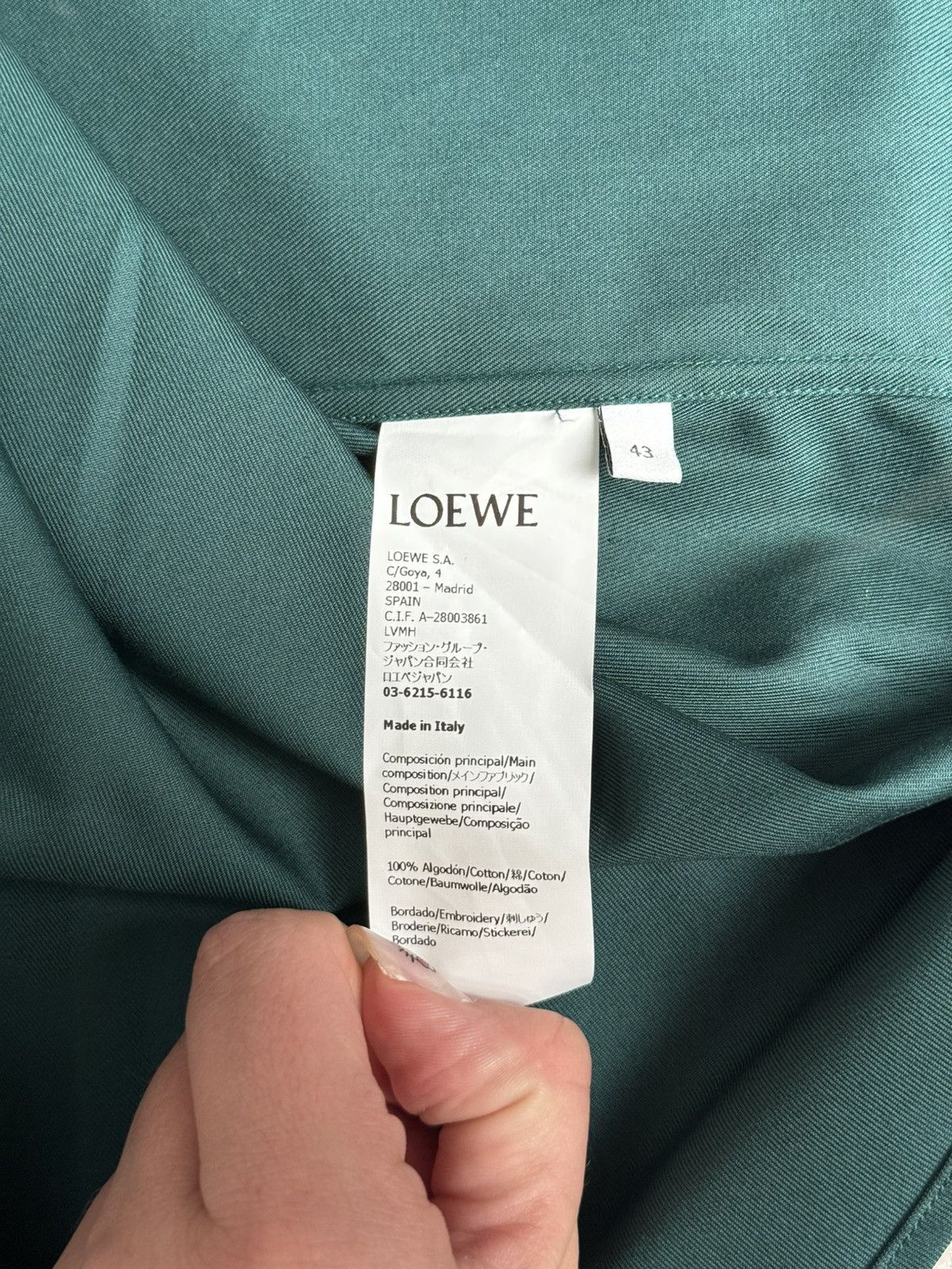Loewe Loewe Cotton Button Up Size US XL / EU 56 / 4 - 8 Thumbnail