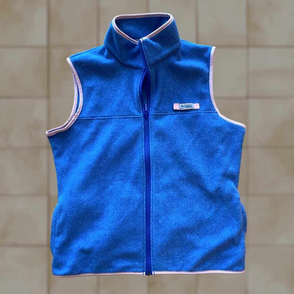 Vintage Columbia PFG Vest Womens Full Zip Fleece Harborside Size L Blue Purple Navy Size L / US 10 / IT 46 - 1 Thumbnail