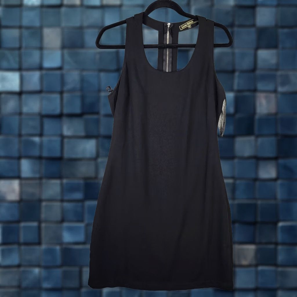 Vintage Lovestitch Black Scoop Neck Sleeveless Dress M Women’s A-Line Casual Short Dress Size M / US 6-8 / IT 42-44 - 1 Thumbnail