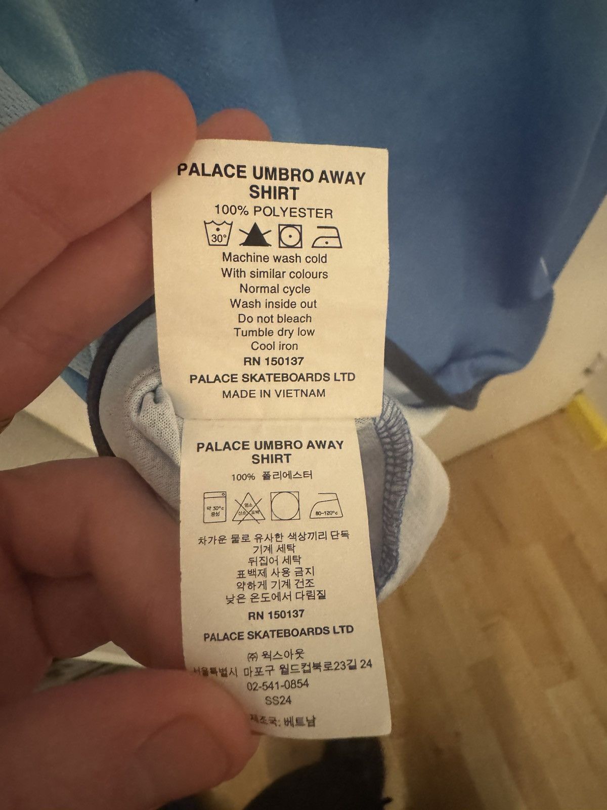 ウェア PALACE UMBRO AWAY SHIRT DREAM SKY size M Palace x Umbro Away Shirt Dream Sky Men's - SS24 - US
