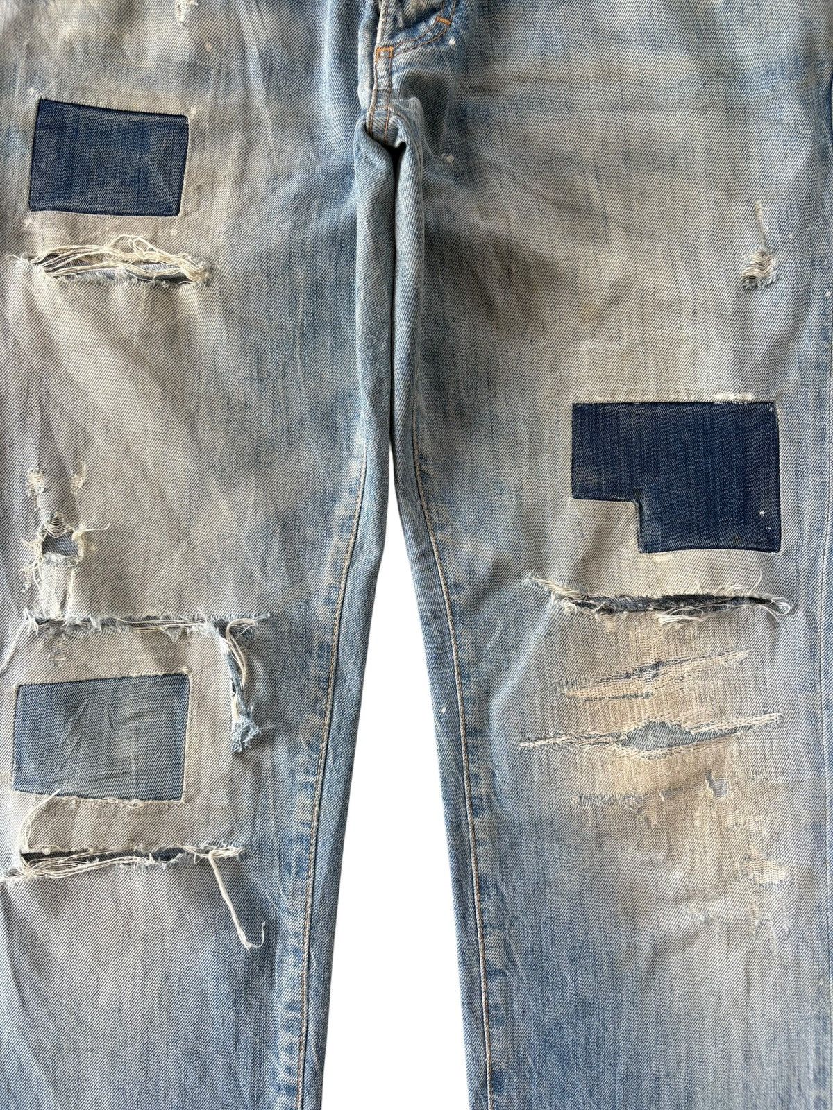 Dsquared2 Vintage Italy Dsquared Patchwork Distressed Jeans Size US 37 - 4 Thumbnail