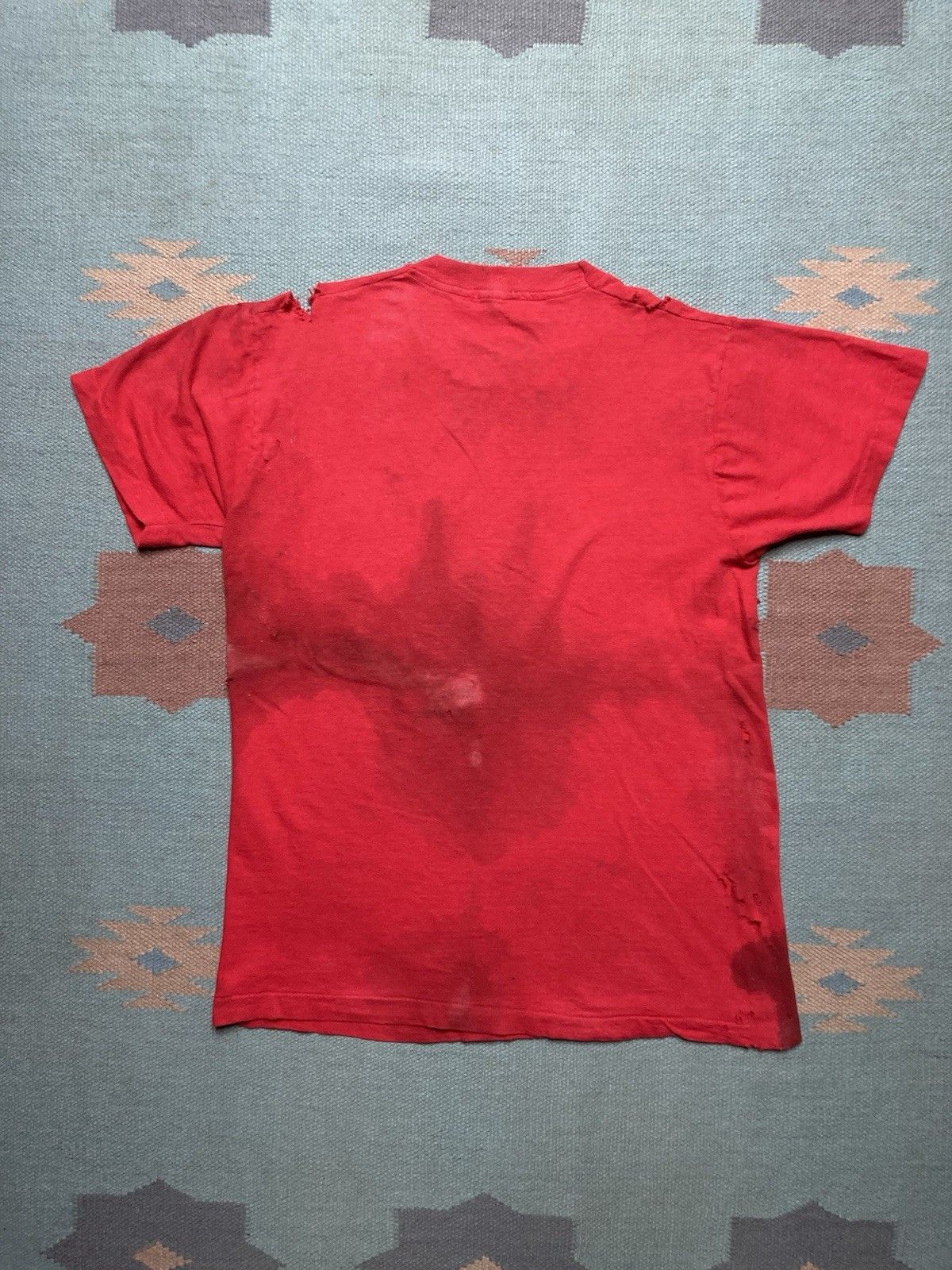 Vintage 80s pocket t shirt blank distressed thrashed grunge medium Size US M / EU 48-50 / 2 - 2 Thumbnail