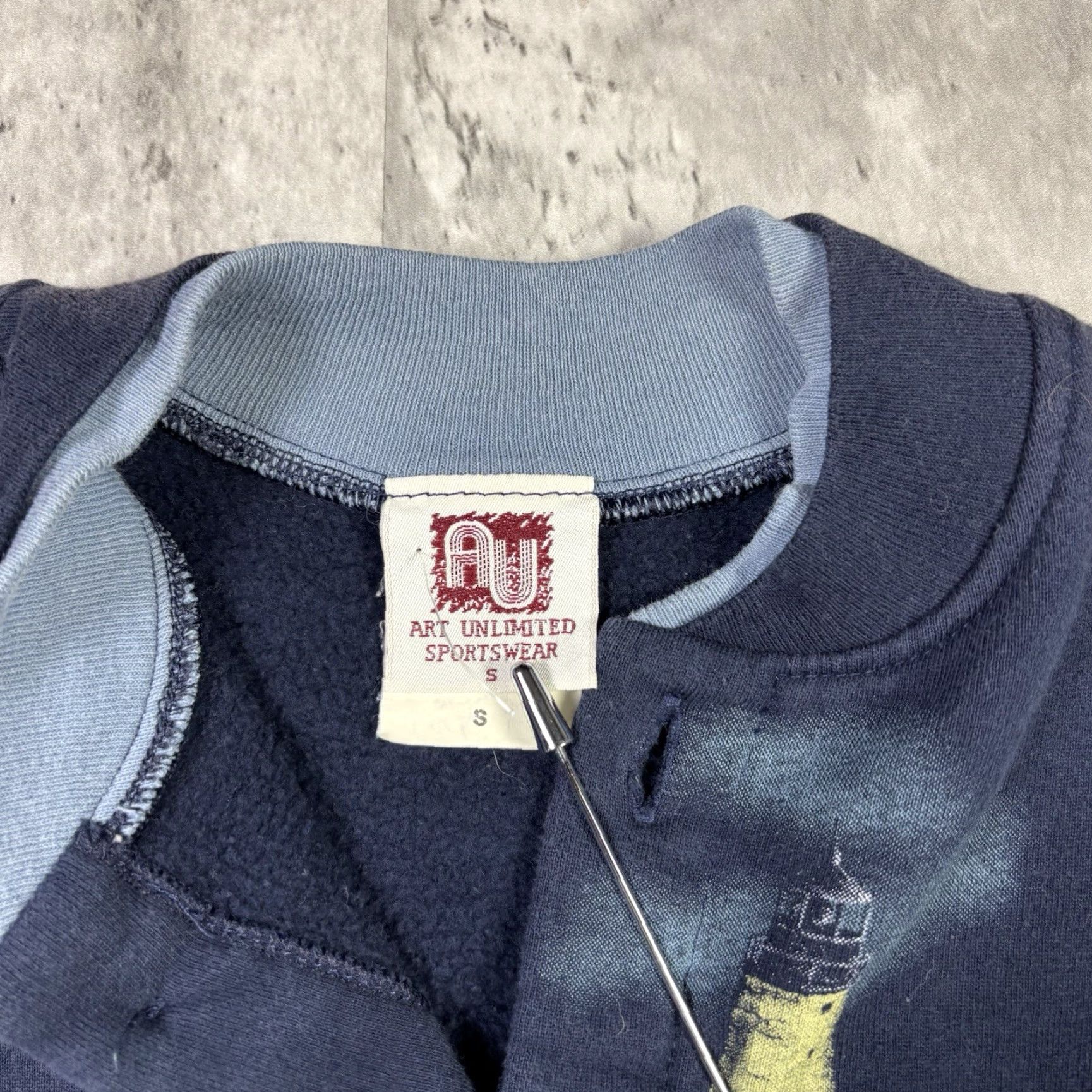Vintage VINTAGE Art Unlimited Cardigan Sweatshirt Light House AOP Blue Size Large Size US S / EU 44-46 / 1 - 5 Thumbnail