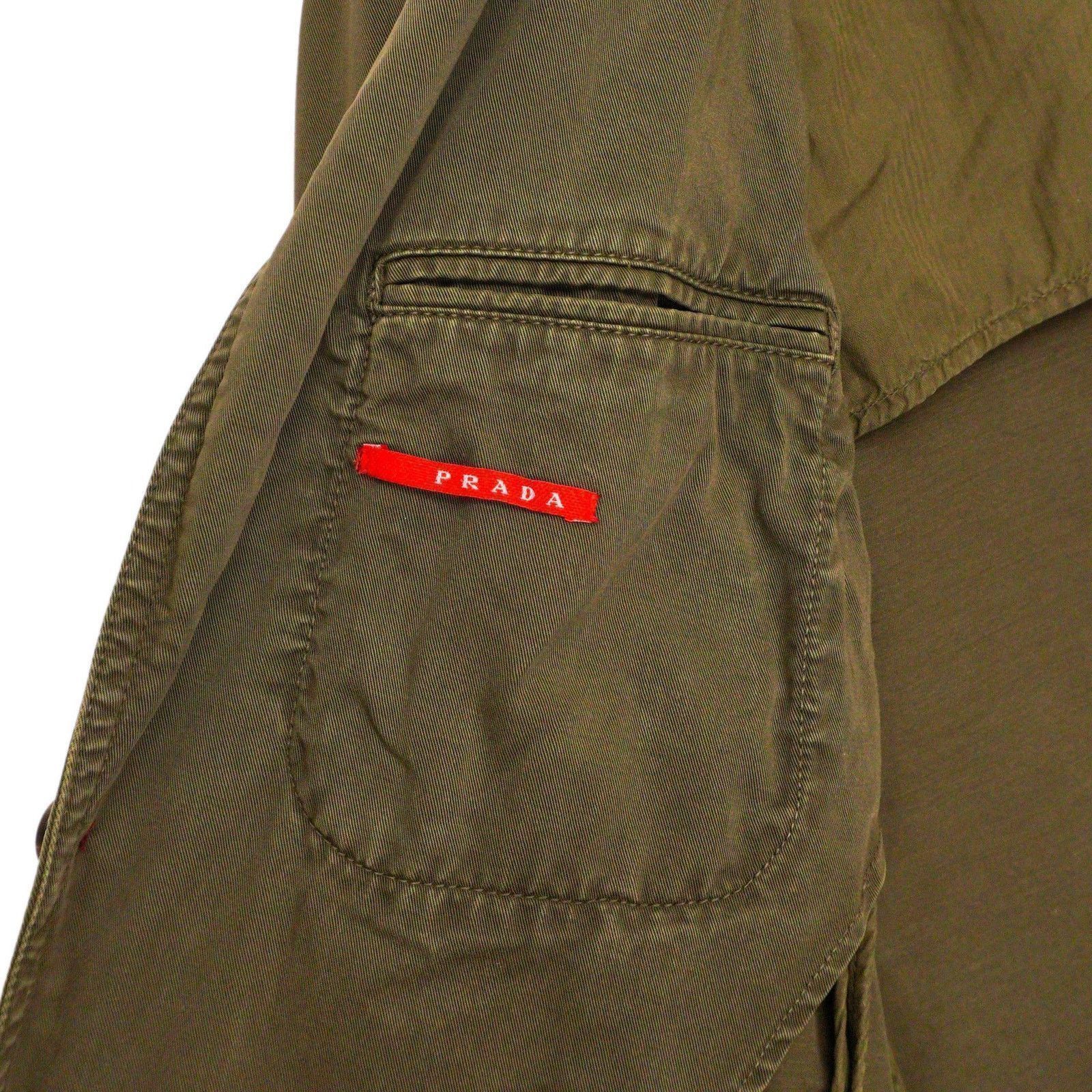 Prada Prada Linea Rossa SS06 Tab Logo Khaki Twill Work Jacket Size US M / EU 48-50 / 2 - 10 Thumbnail