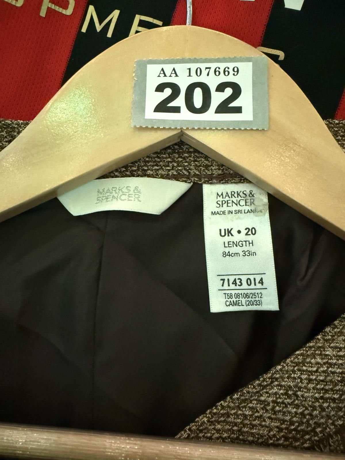 Marks & Spencer Marks & Spencer Women's Brown Tweed Skirt UK Size 20 Size 42" / US 20 - 2 Thumbnail