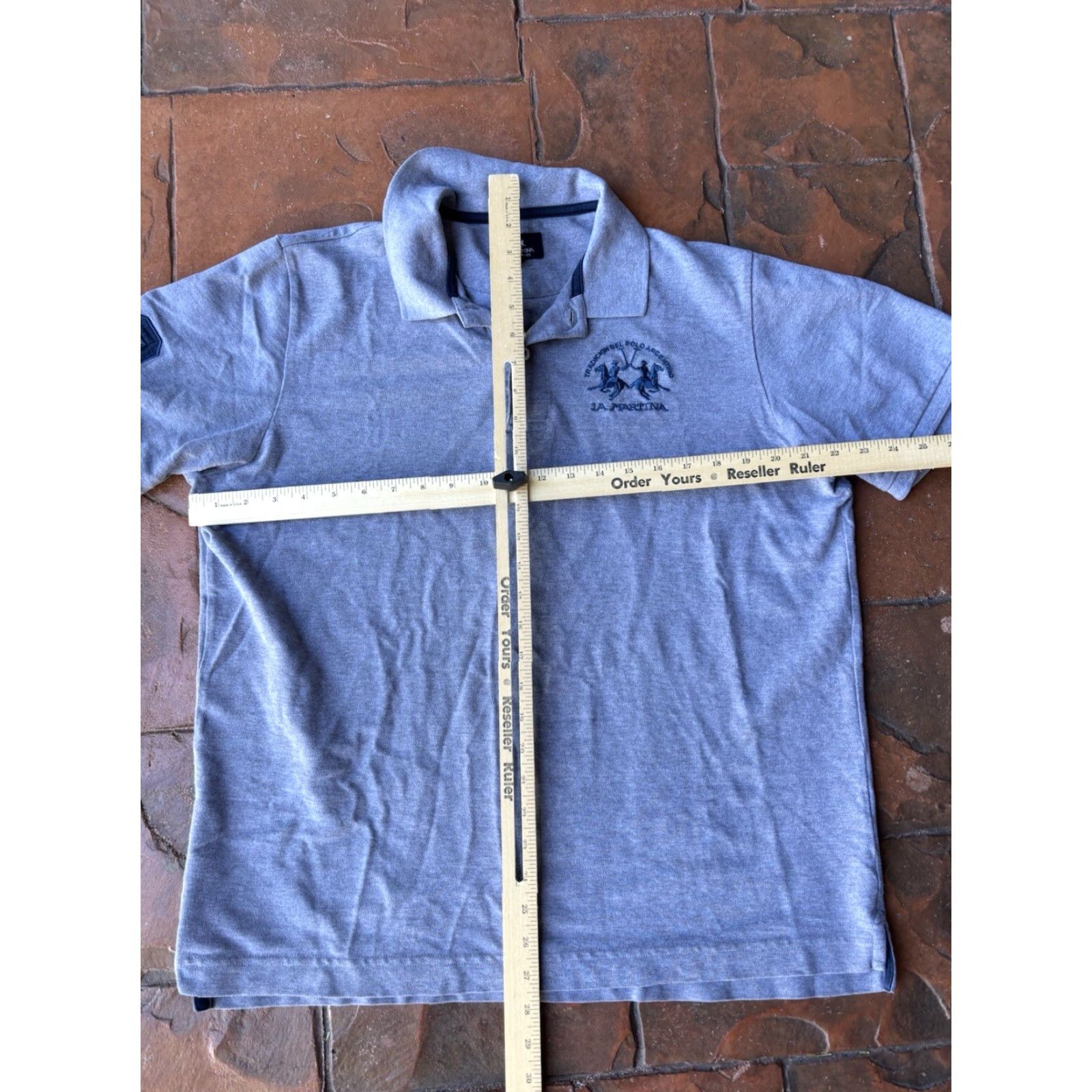 La Martina VINTAGE La Martina Equestrian #3 Polo Shirt XL Gray Preppy Classic Size US XL / EU 56 / 4 - 4 Thumbnail