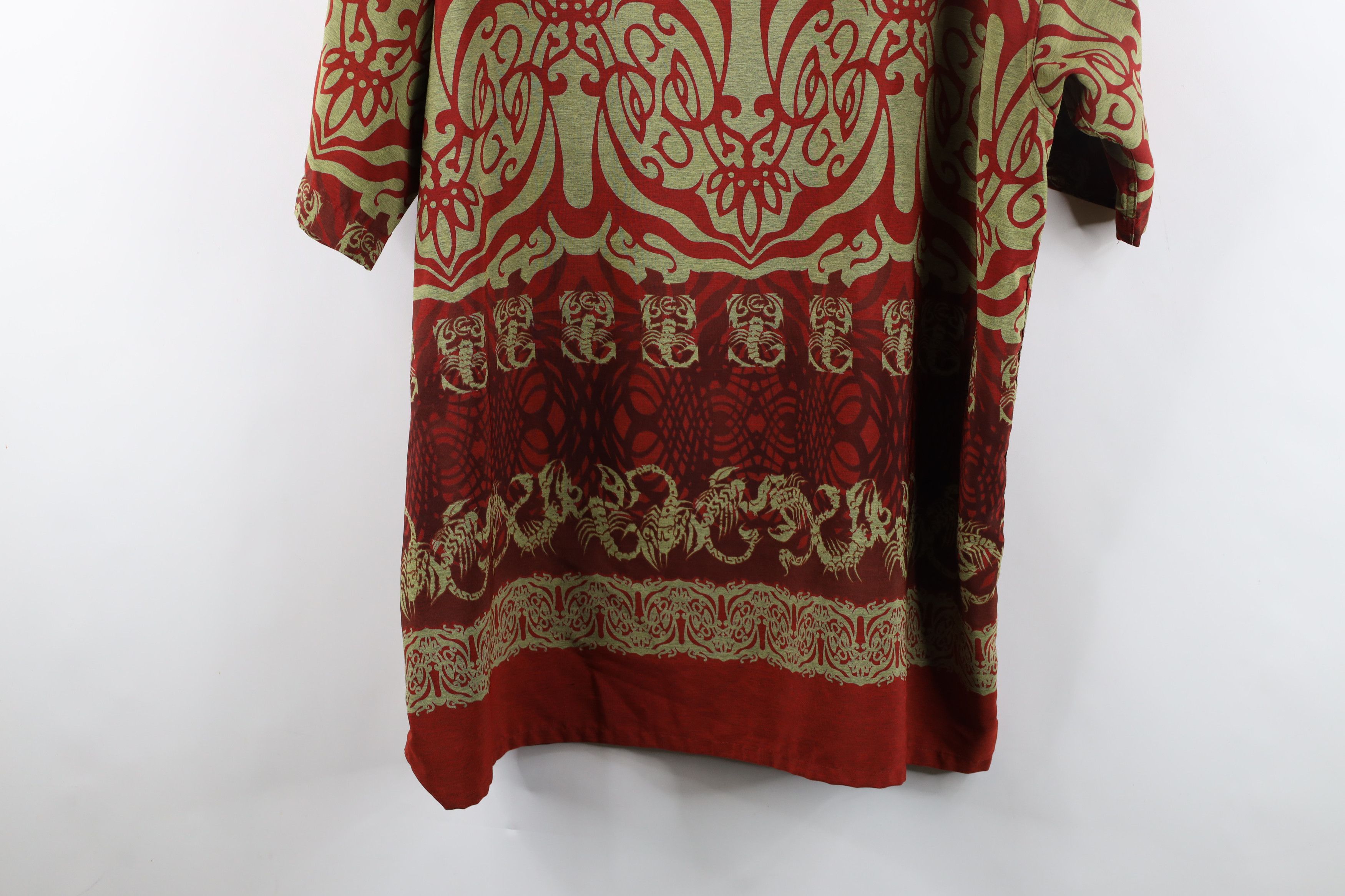 Marc Ecko Vintage 90s Y2K Ecko Scorpion Tribal Hawaiian Button Shirt Size US XL / EU 56 / 4 - 15 Thumbnail
