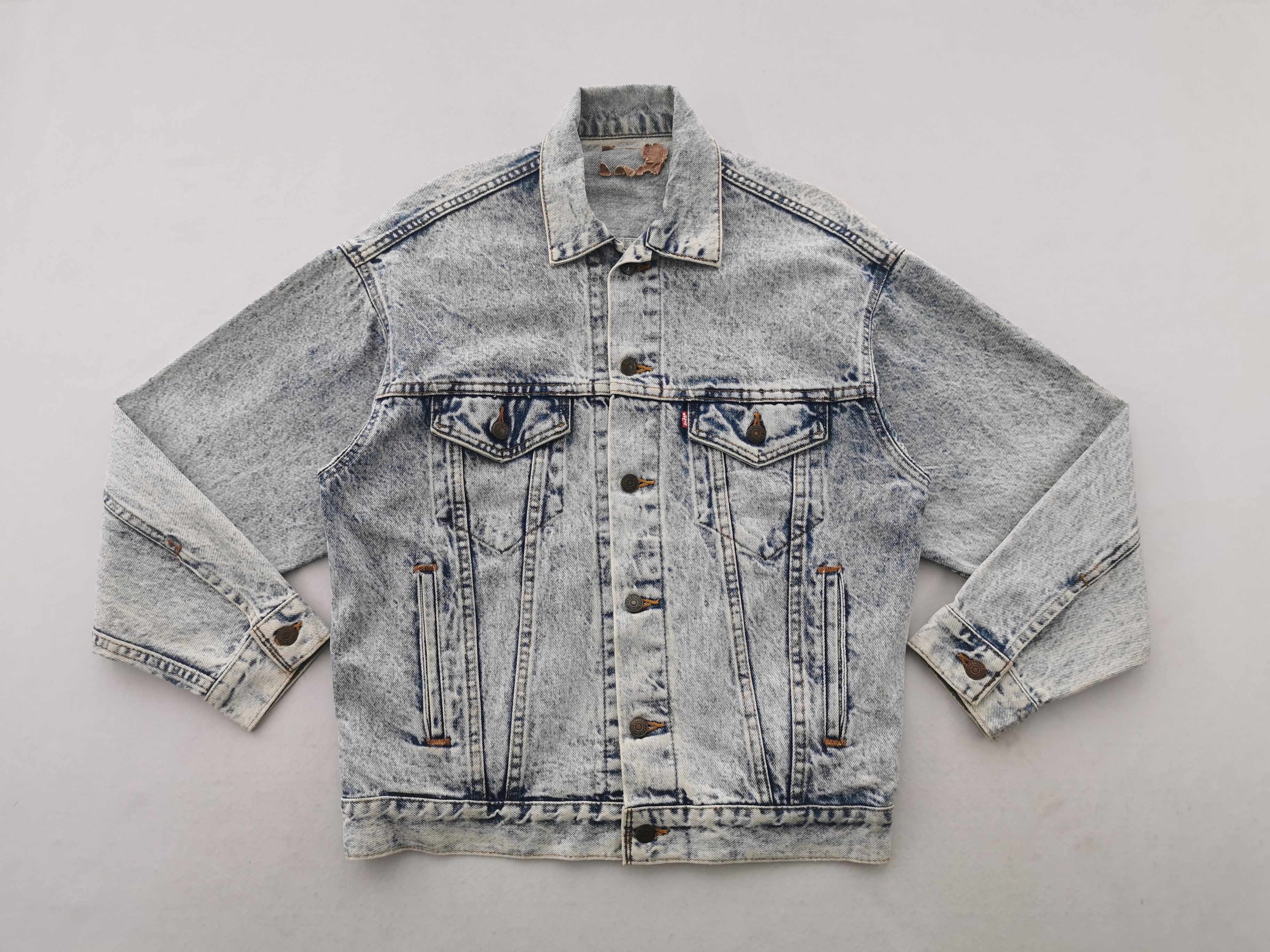 Levi's Vintage 80s Levis 70507-0219 Acidwash Denim Jacket Size US M / EU 48-50 / 2 - 1 Thumbnail