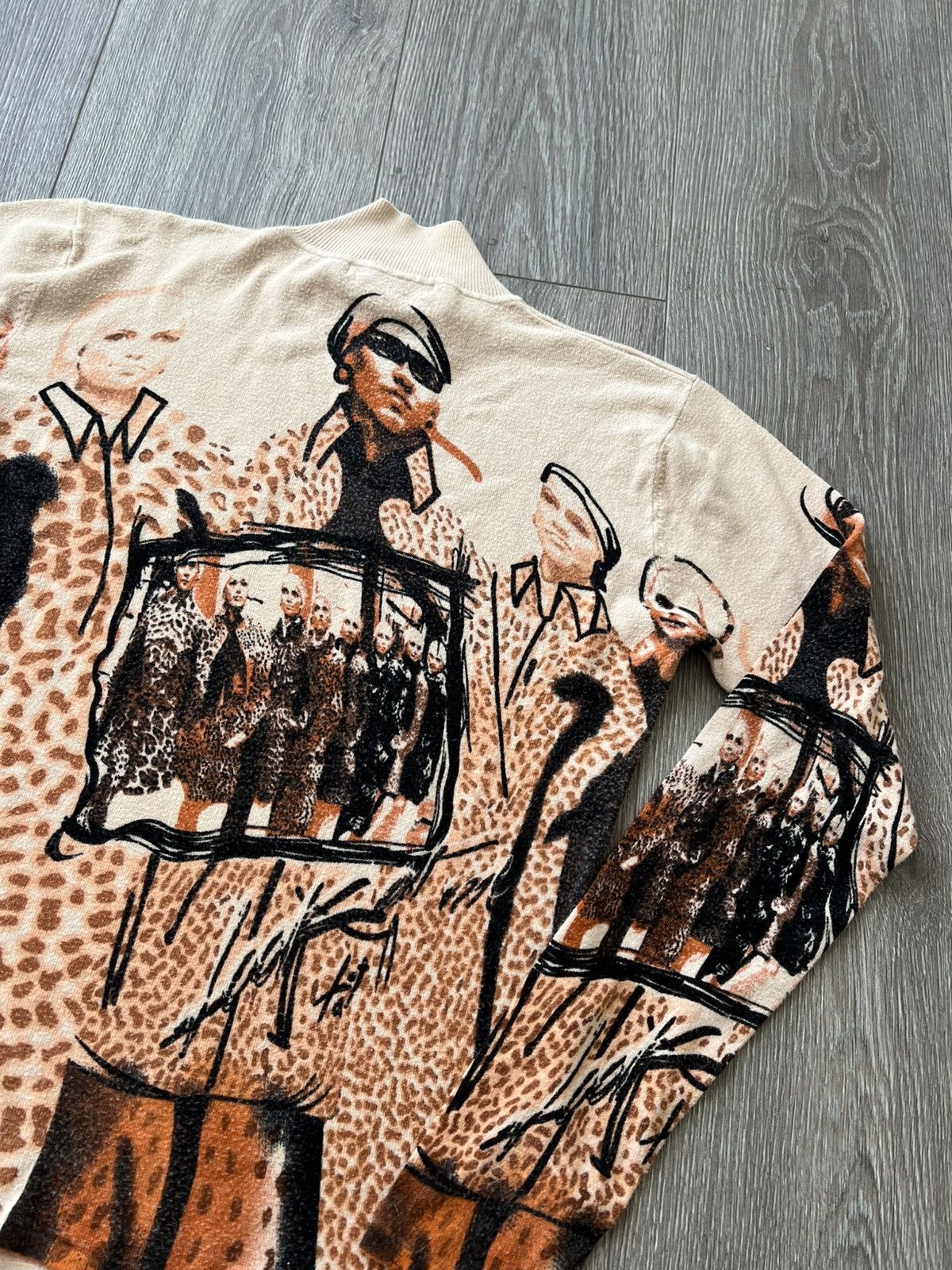 Japanese Brand Vintage XFN Leopard Graphic Print Knit Jumper JPG Style Size L / US 10 / IT 46 - 14 Thumbnail