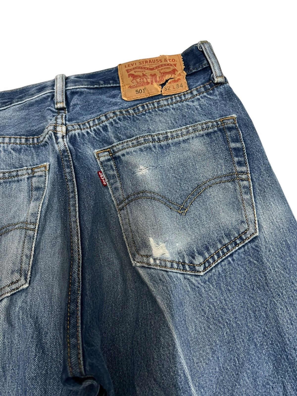 Levi's Vintage Levis 501 Distressed Mud Wash Jean Rare Size US 29 - 14 Thumbnail