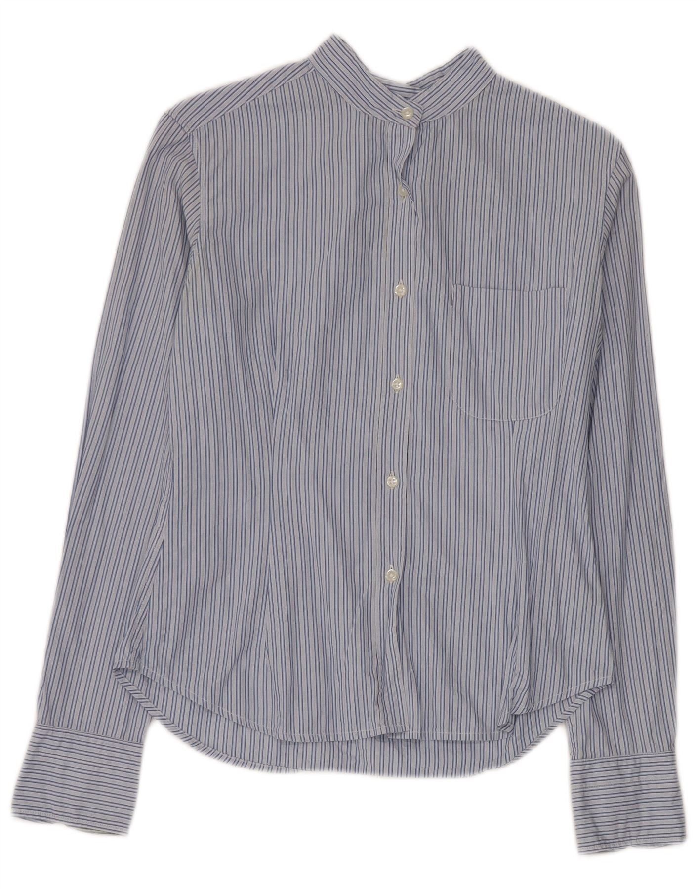 Ralph Lauren Womens Shirt UK 10 Small Blue Striped Cotton Size XS / US 0-2 / IT 36-38 - 1 Thumbnail